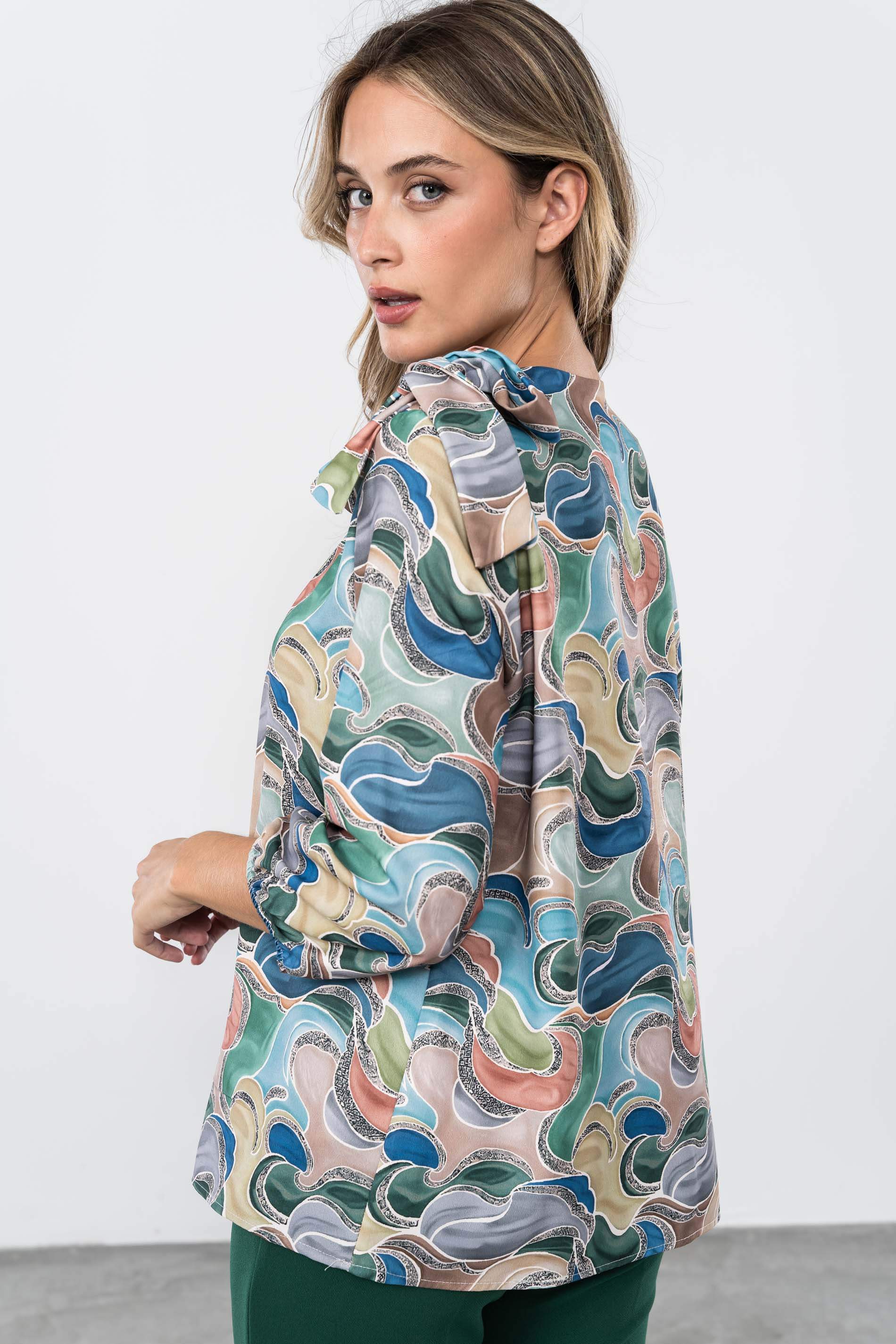 BLUSA ESTAMPADA ABSTRACTO