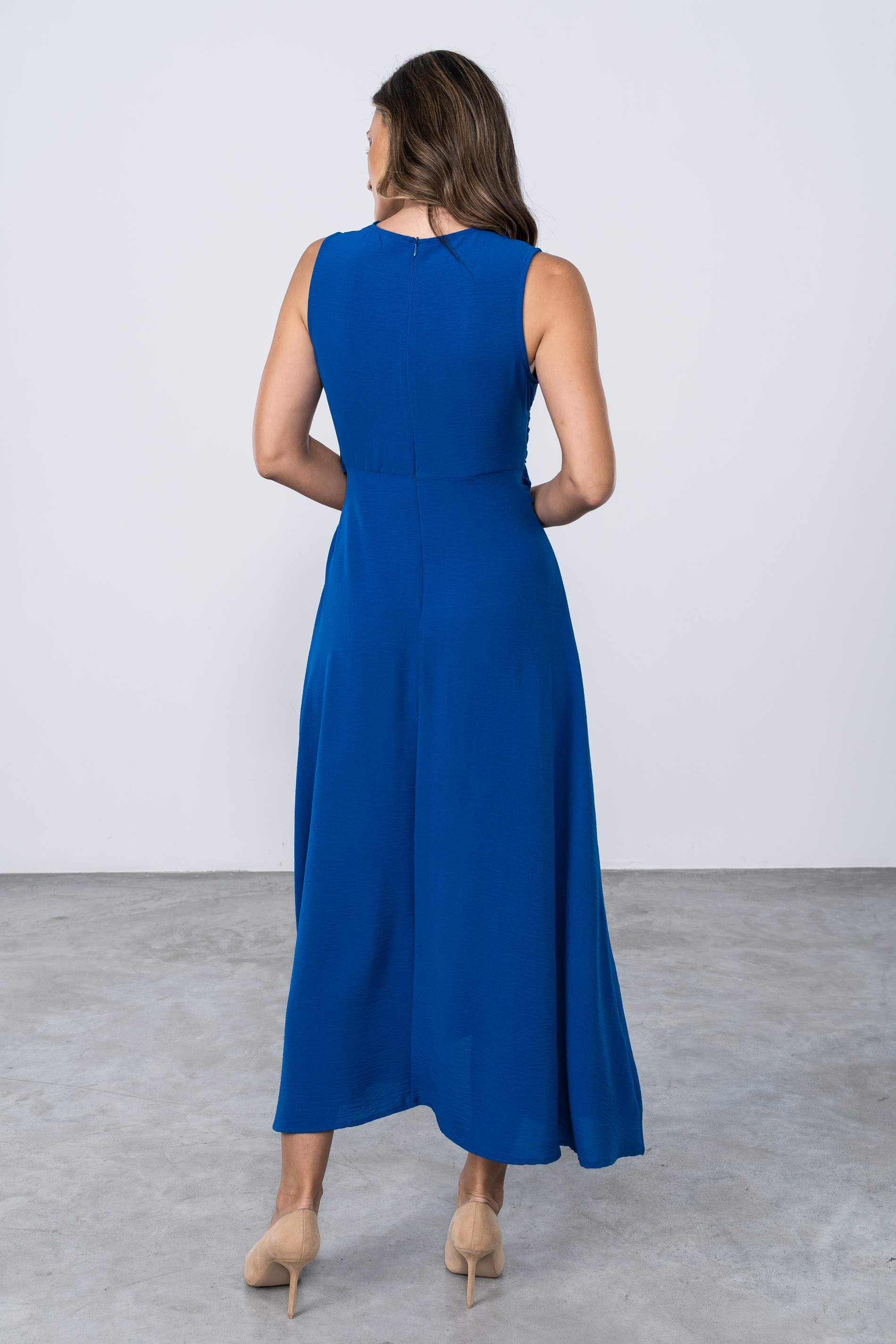 VESTIDO FRUNCE CINTURA MANGA SISA TINTA