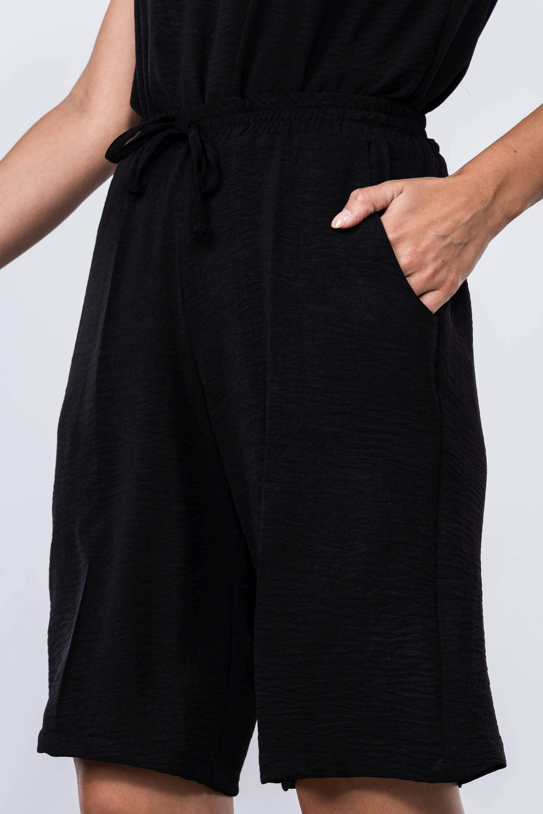 BERMUDA GOMA CINTURA NEGRO