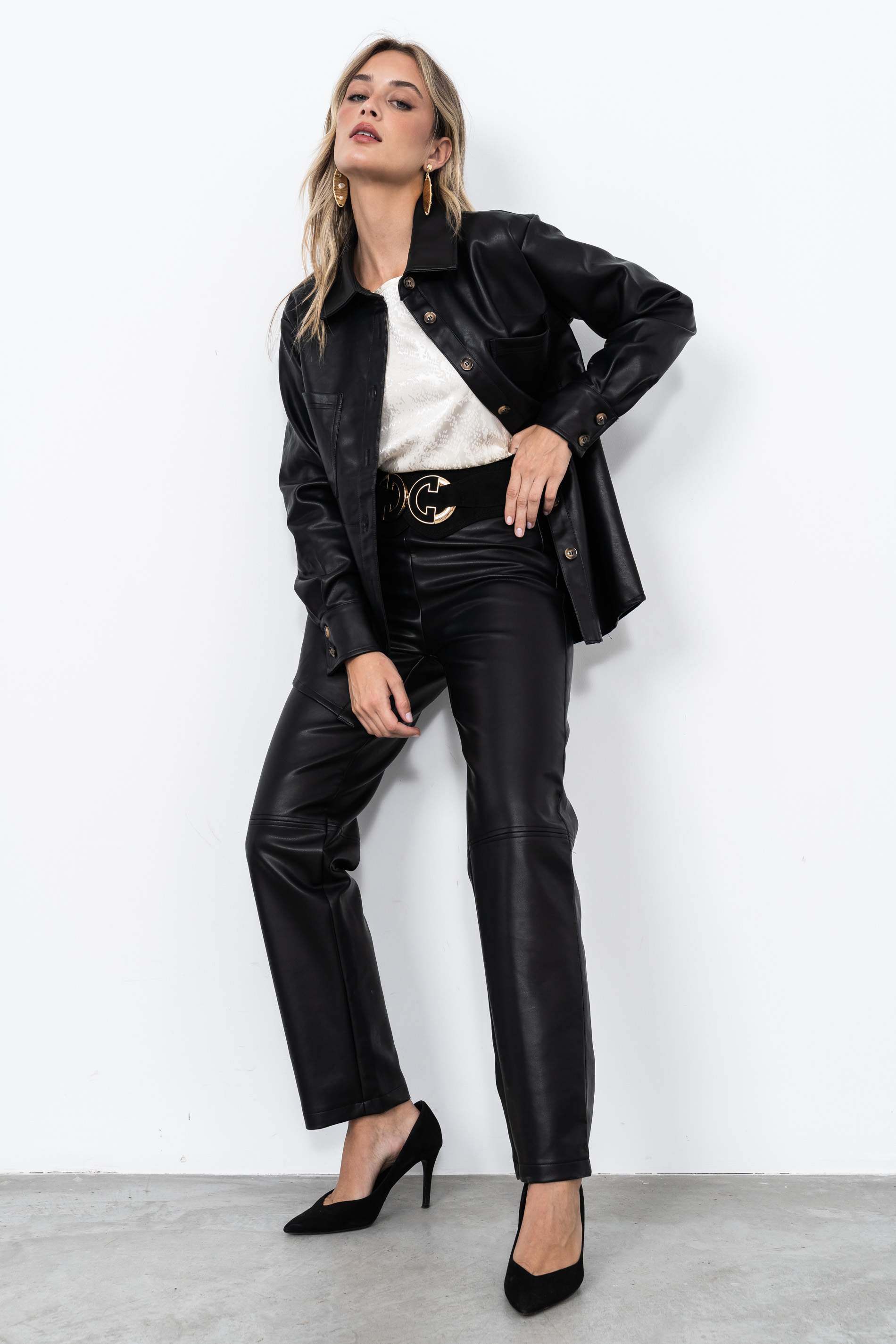 BLUSA SATINADA JACQUARD CRUDO