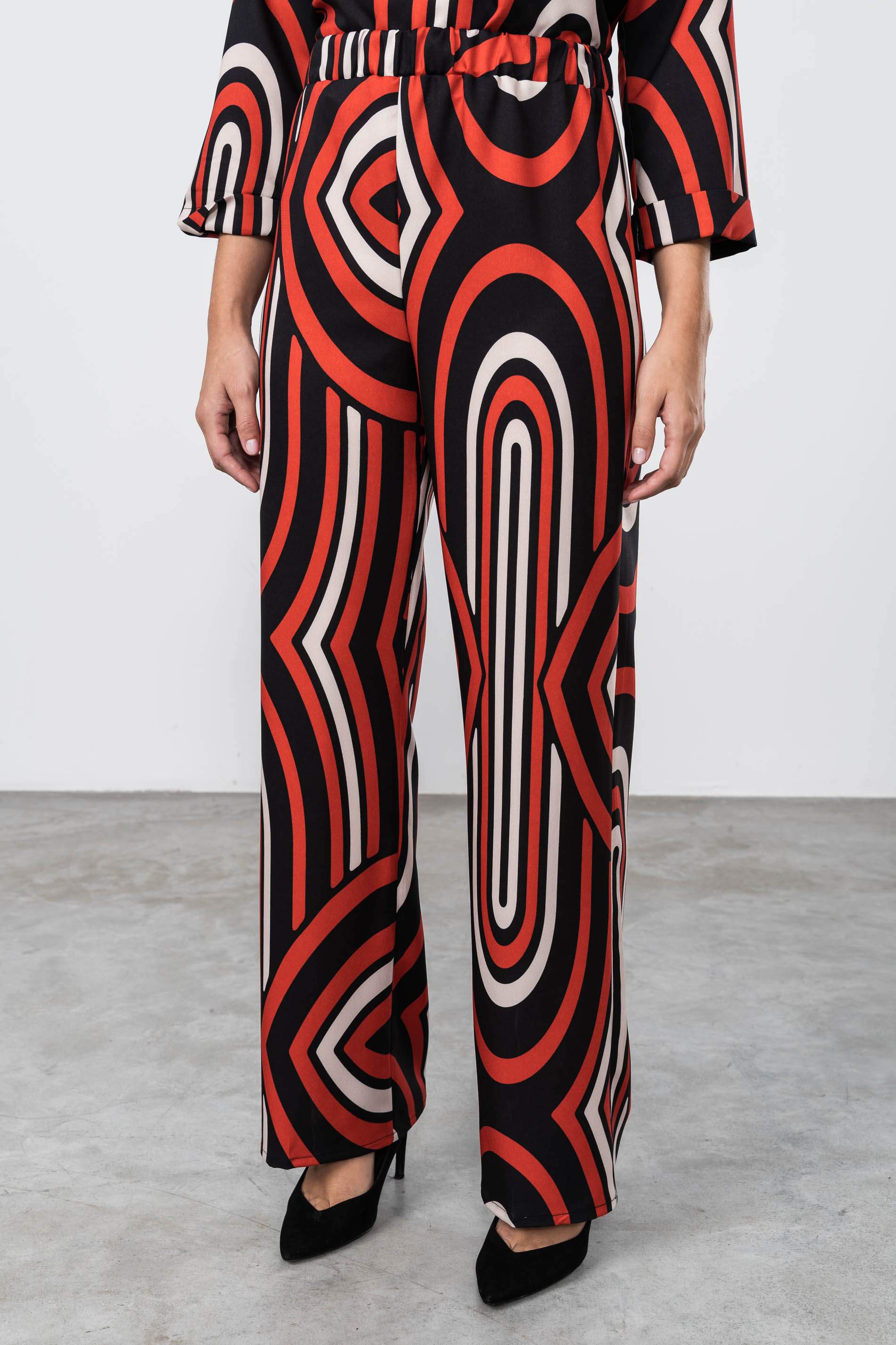 PANTALÓN GEOMÉTRICOS ROJO