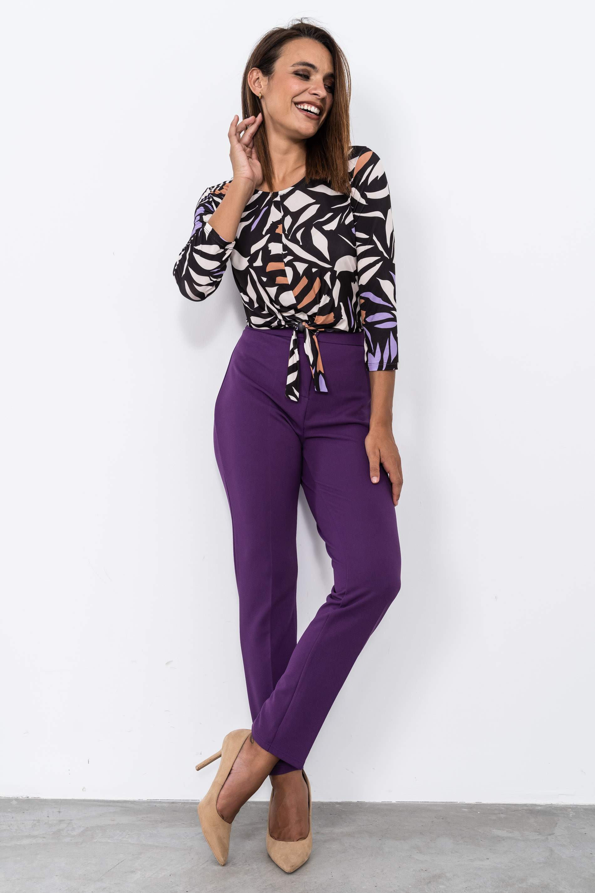PANTALÓN CINTURA ELÁSTICA MORADO