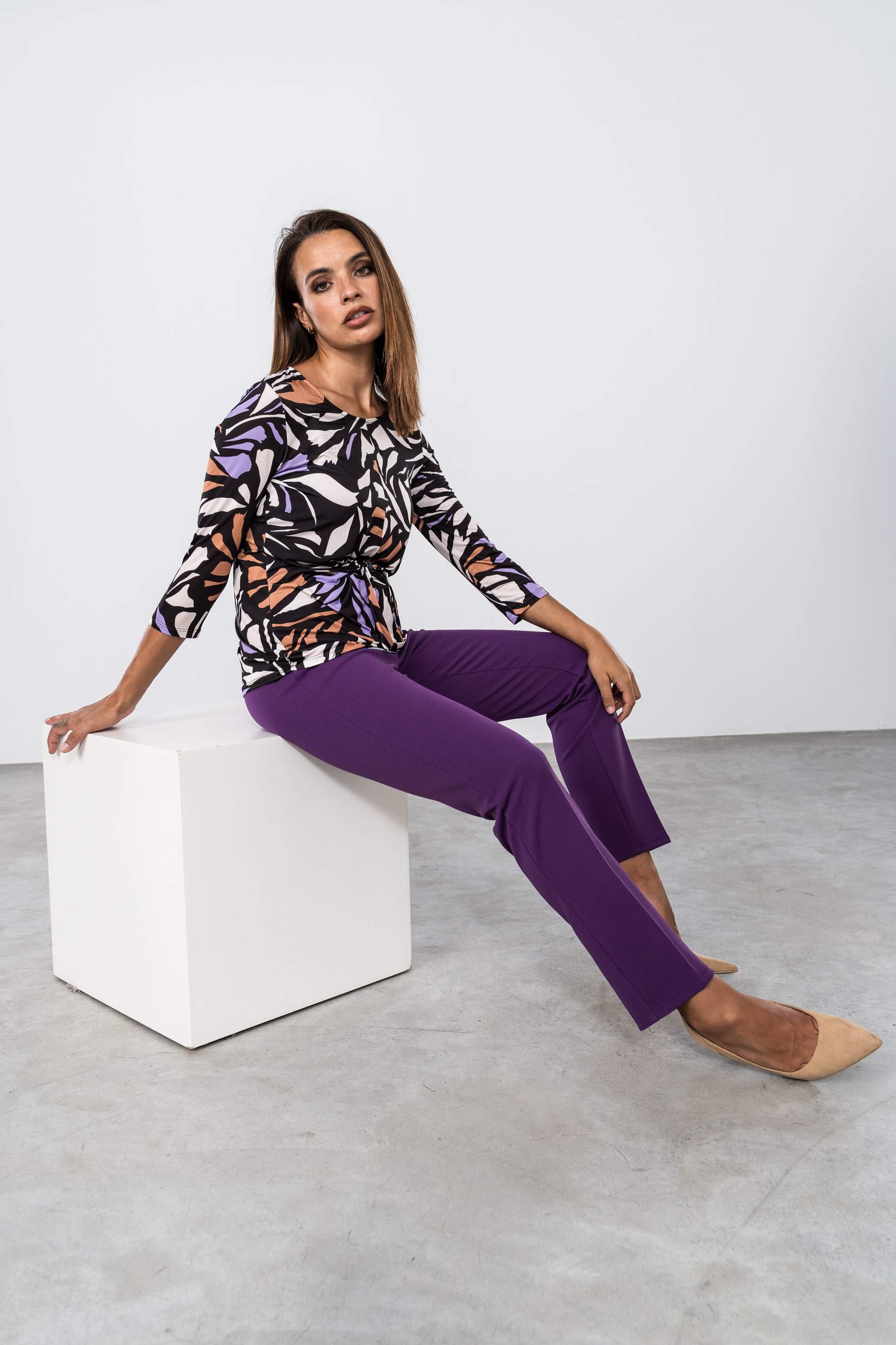 PANTALÓN CINTURA ELÁSTICA MORADO