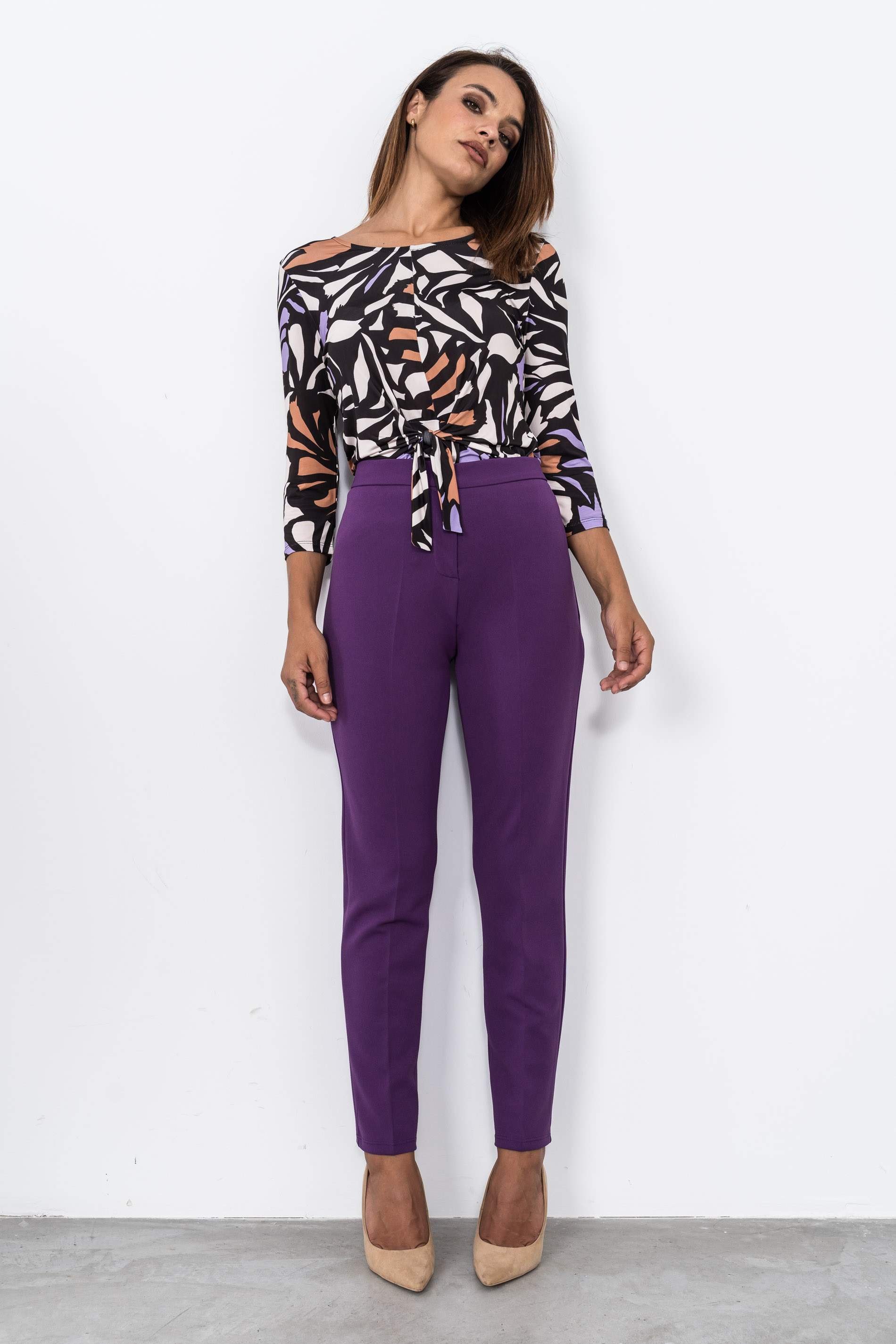 PANTALÓN CINTURA ELÁSTICA MORADO