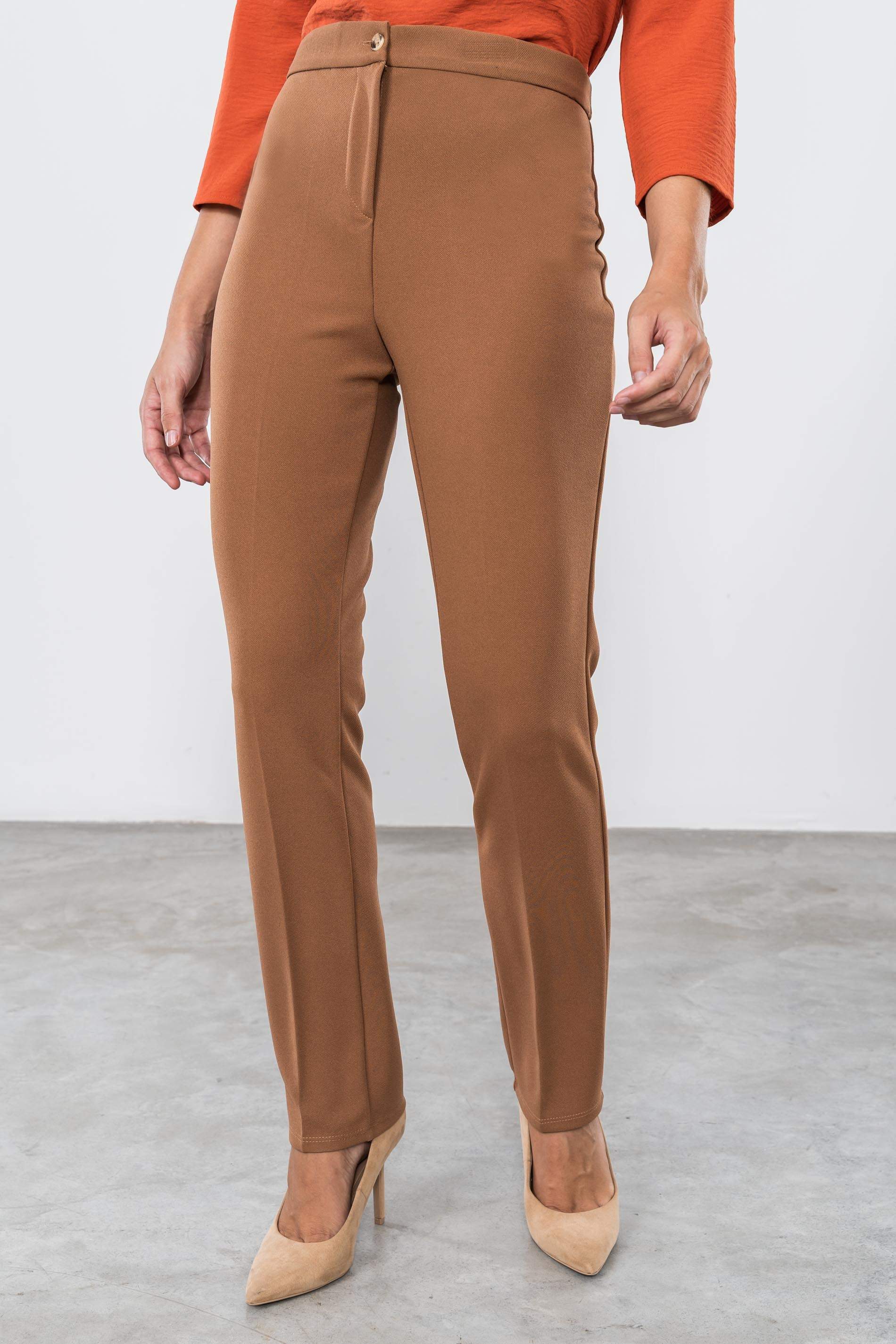 PANTALÓN CINTURA ELÁSTICA CAMEL