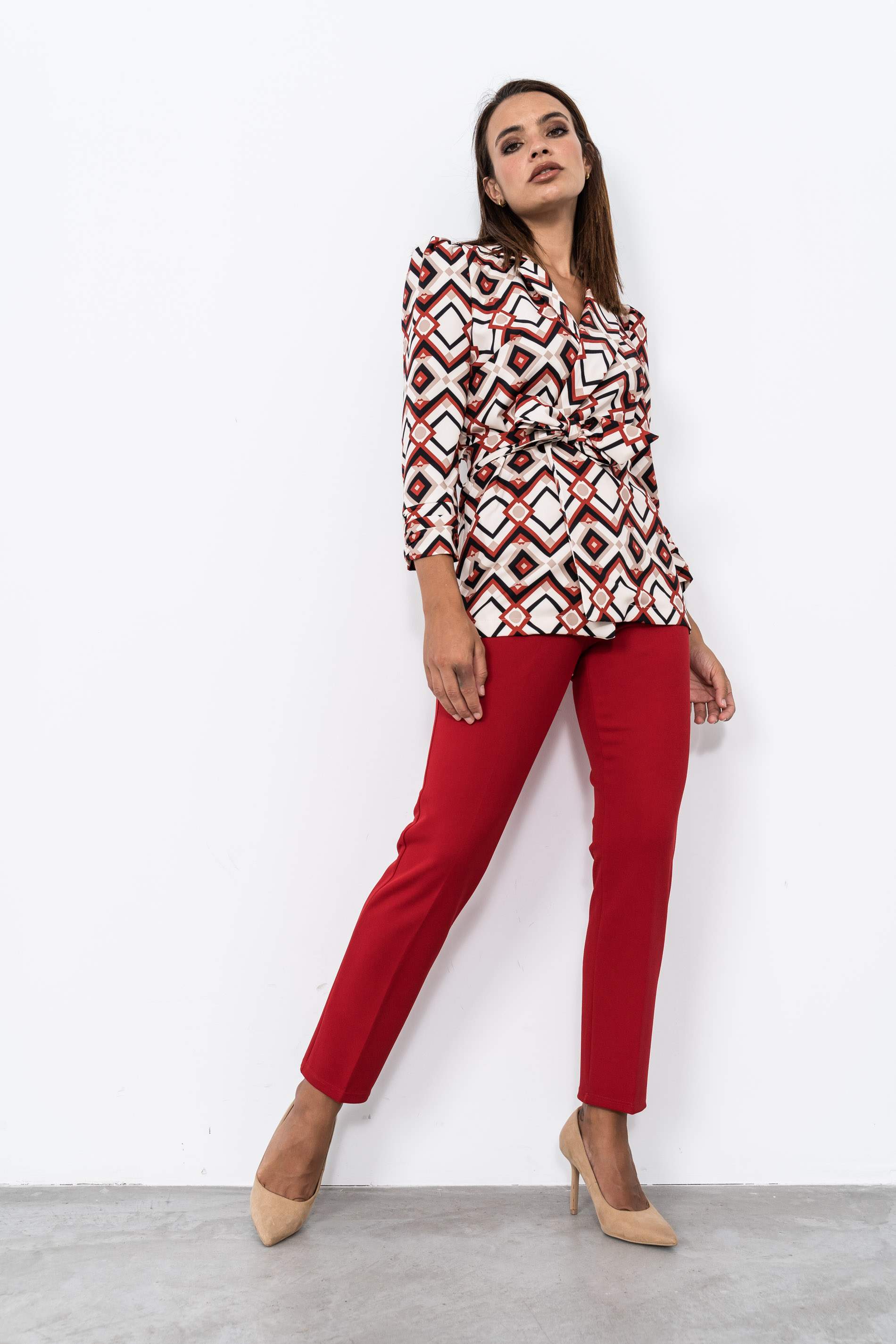 PANTALÓN CINTURA ELÁSTICA ROJO