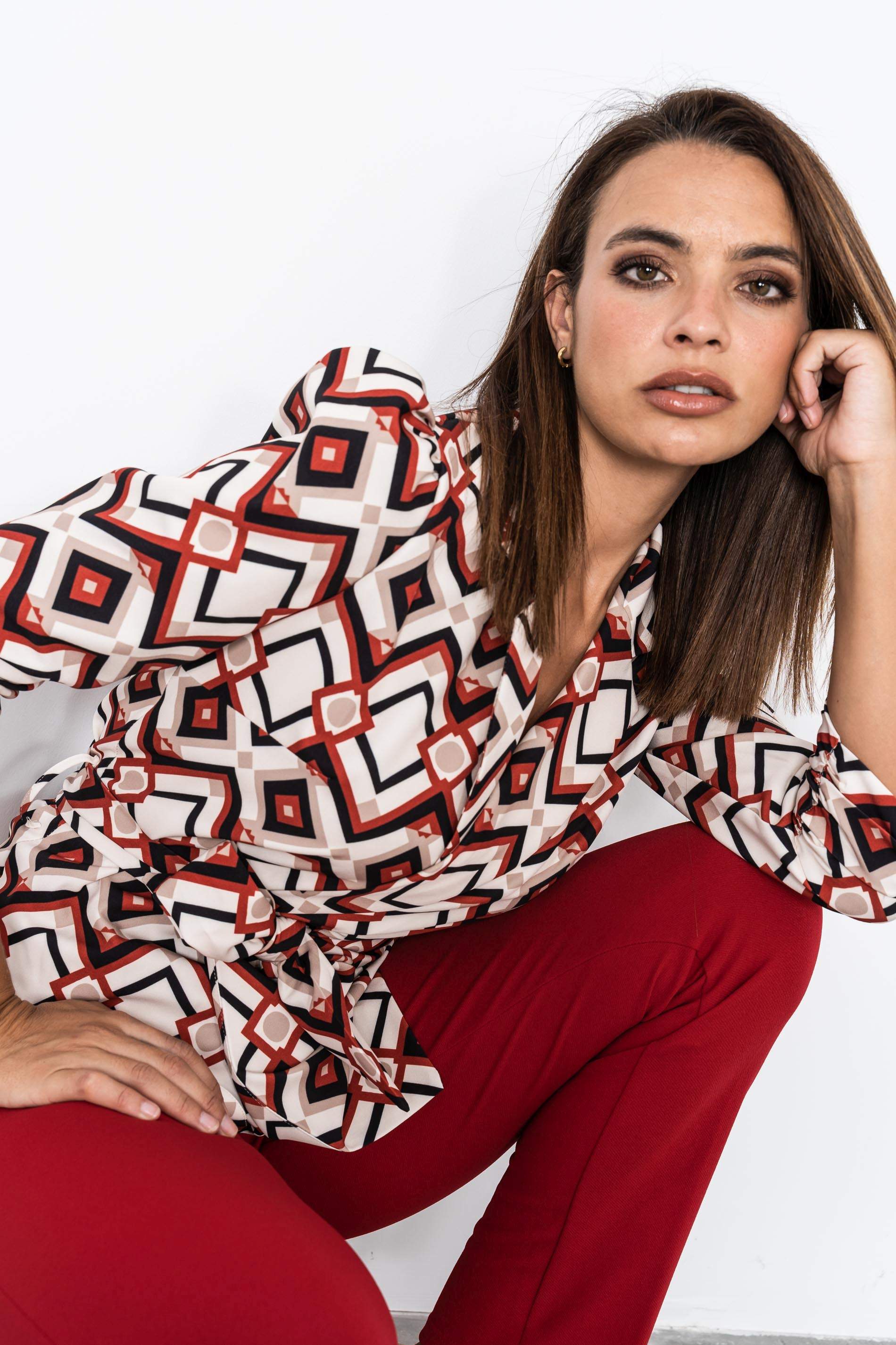 PANTALÓN CINTURA ELÁSTICA ROJO
