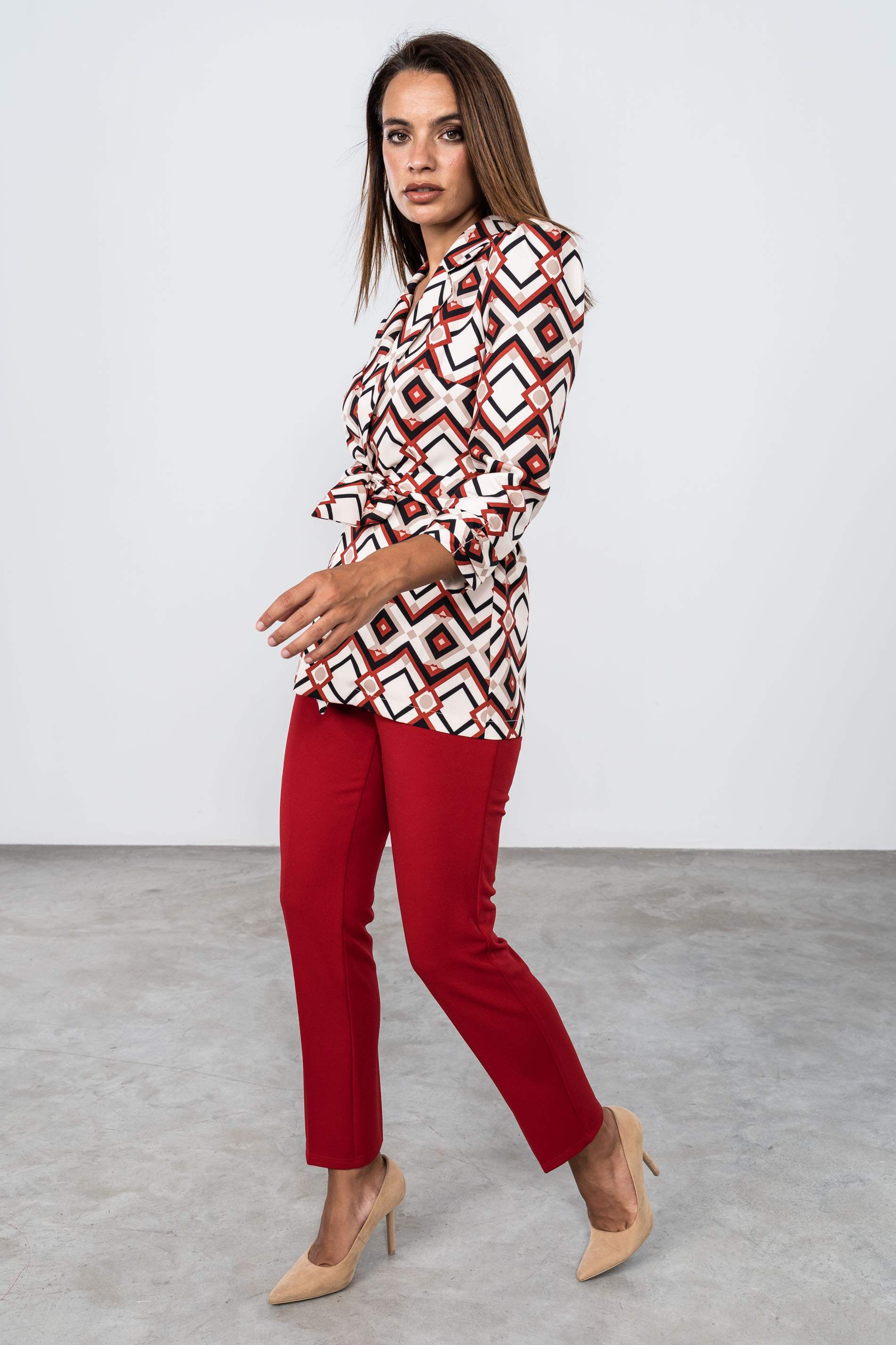 PANTALÓN CINTURA ELÁSTICA ROJO