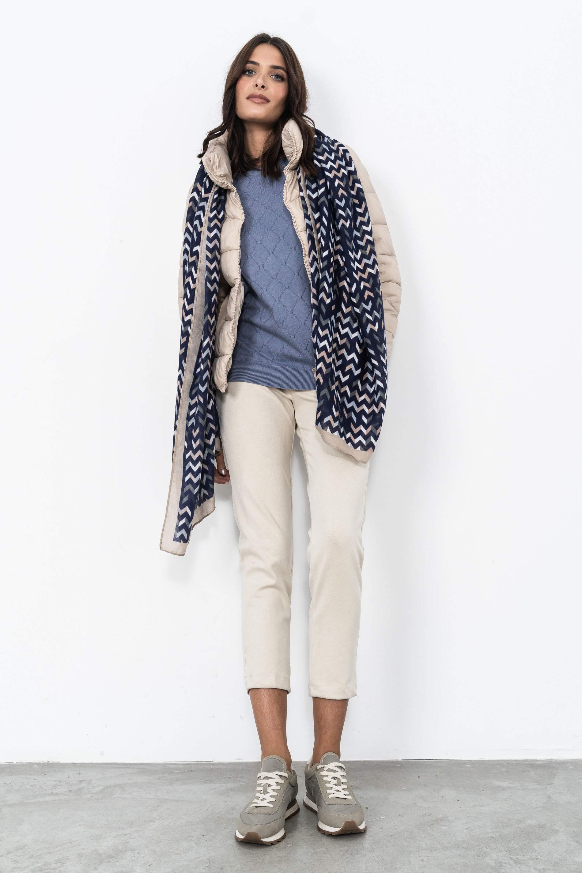 PARKA COSTADILLO ELÁSTICO BEIGE
