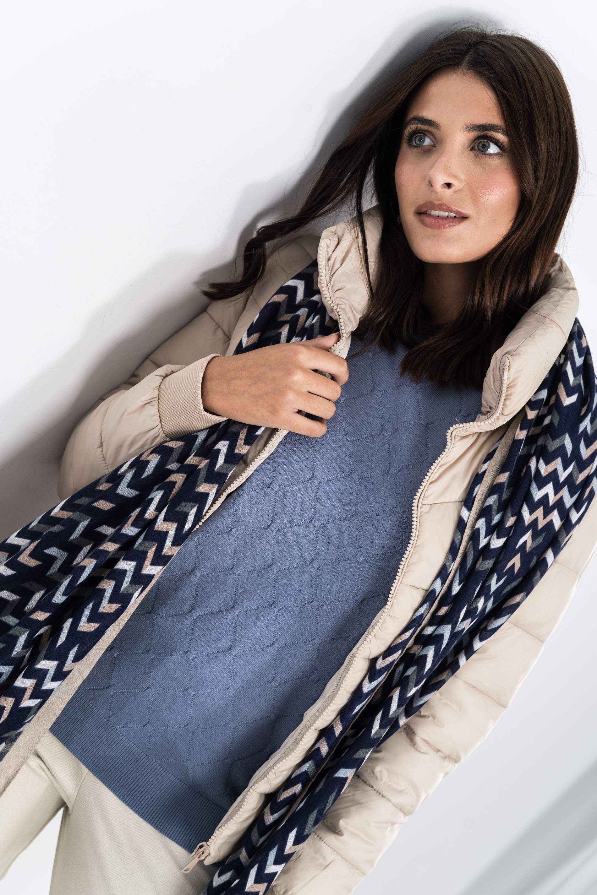 PARKA COSTADILLO ELÁSTICO BEIGE