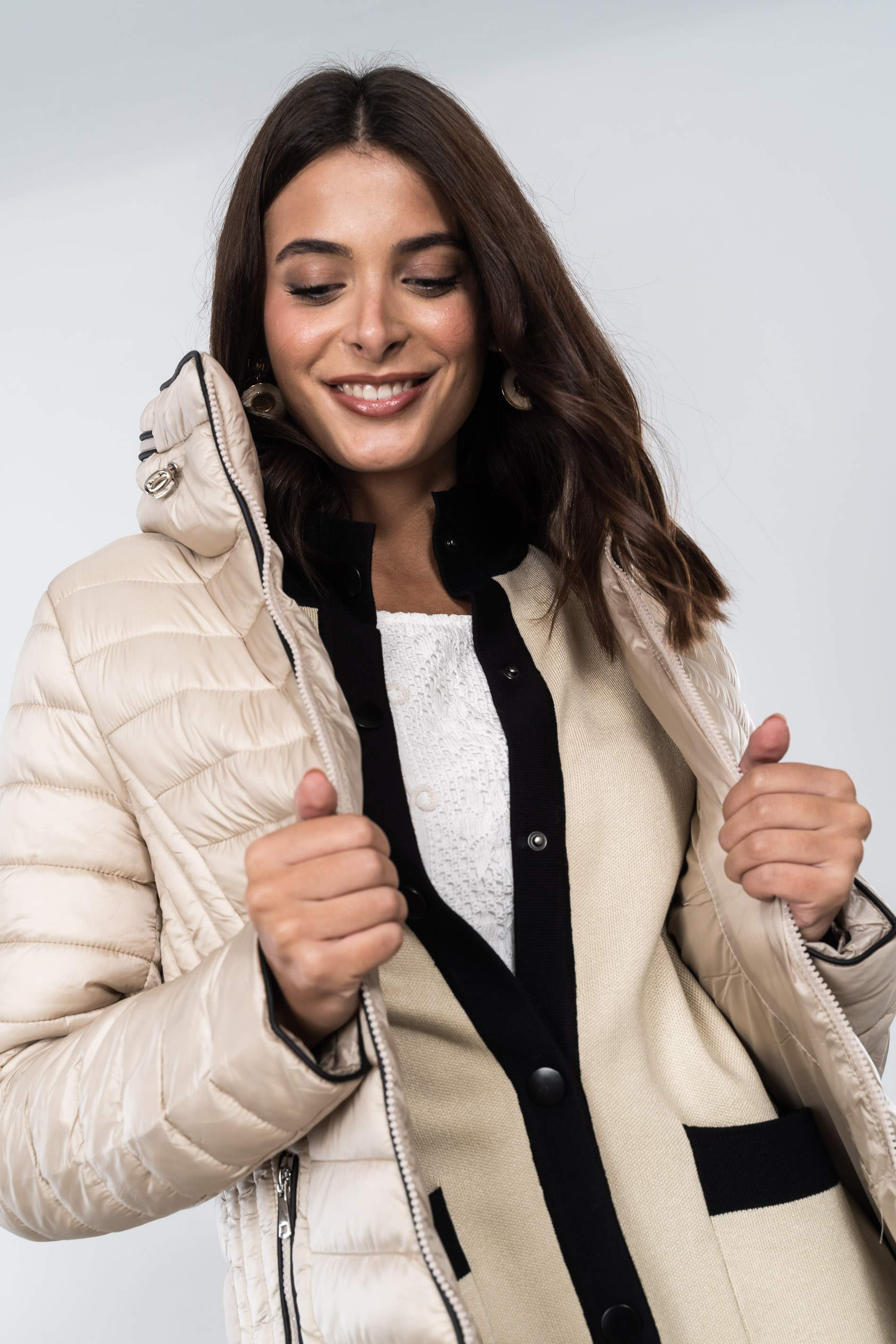 PARKA VIVOS CUELLO BEIGE