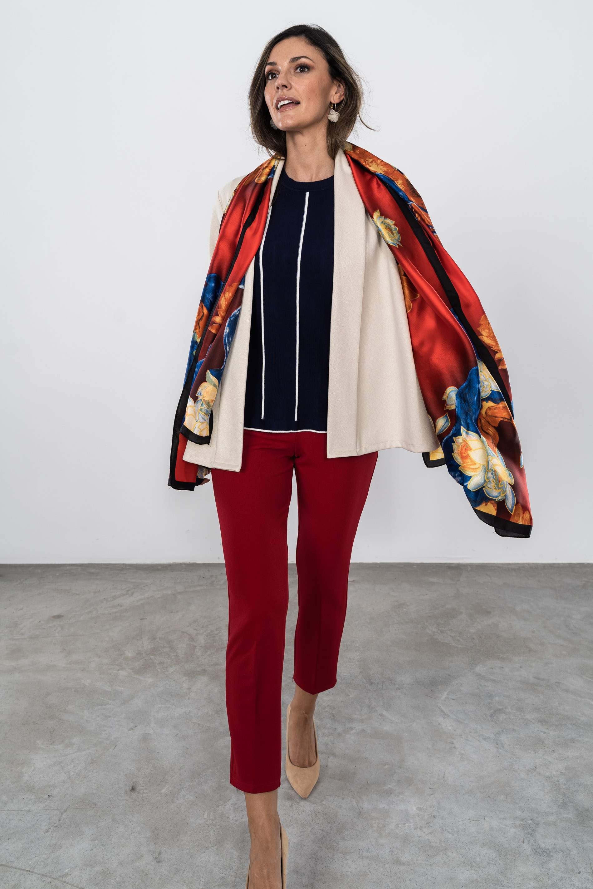 FOULARD EFECTO SEDA FLOR