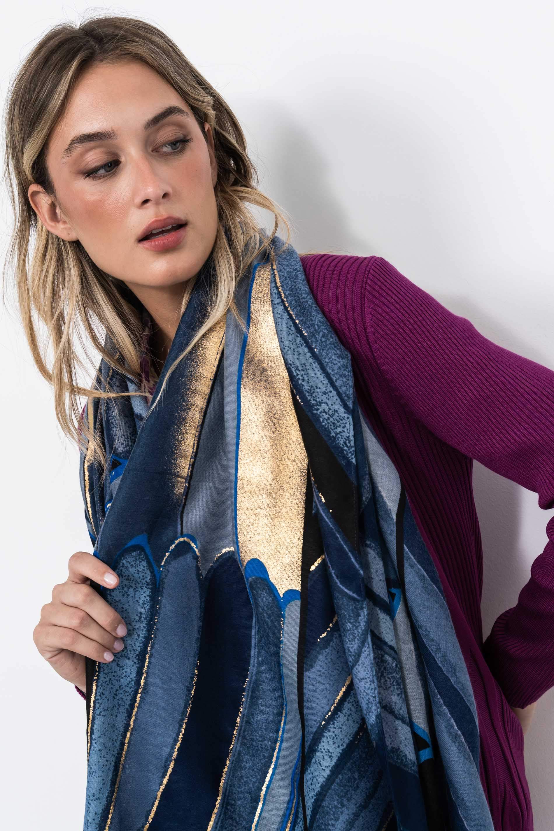 FOULARD TITA TRAZOS ORO