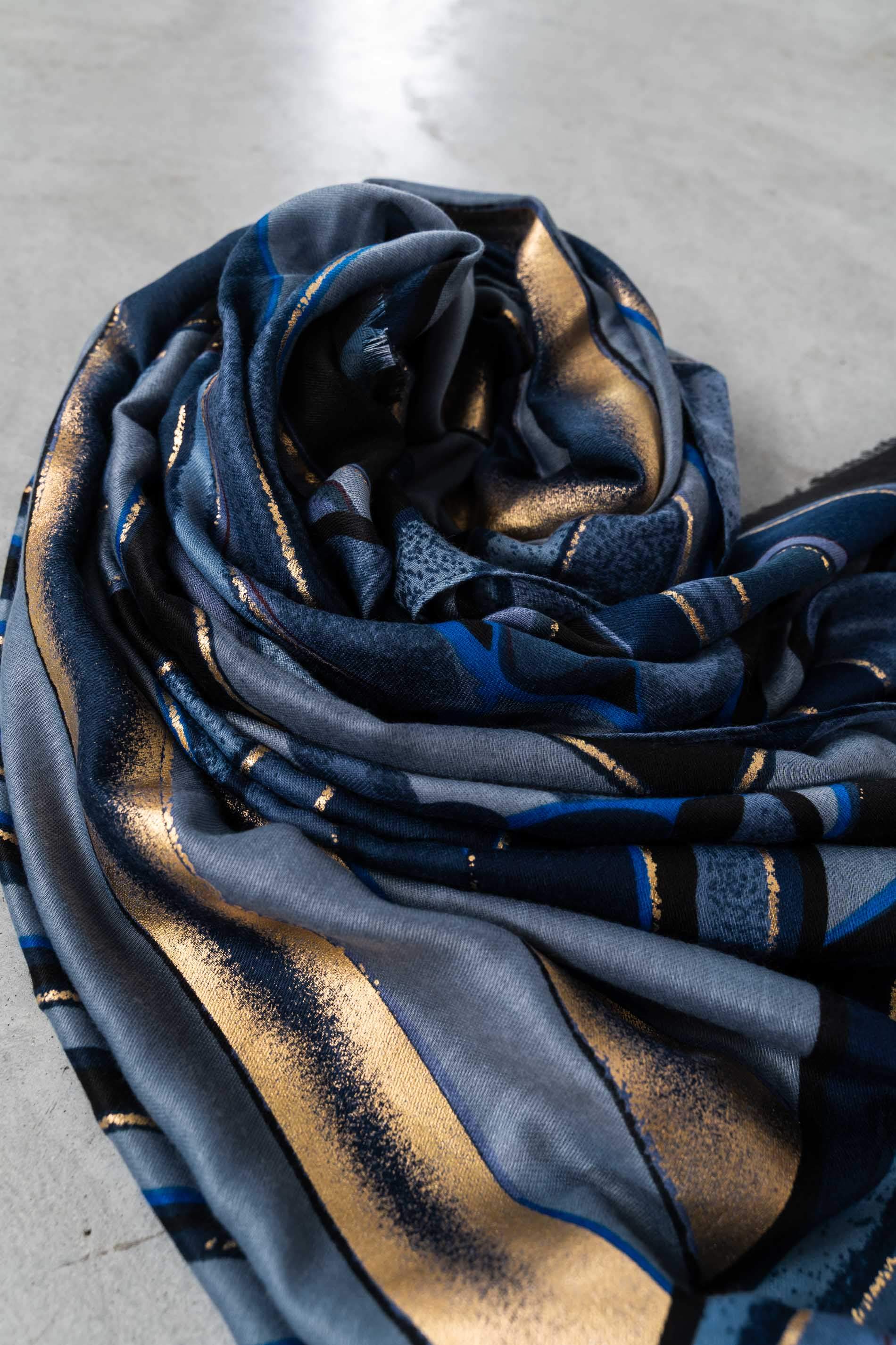 FOULARD TITA TRAZOS ORO