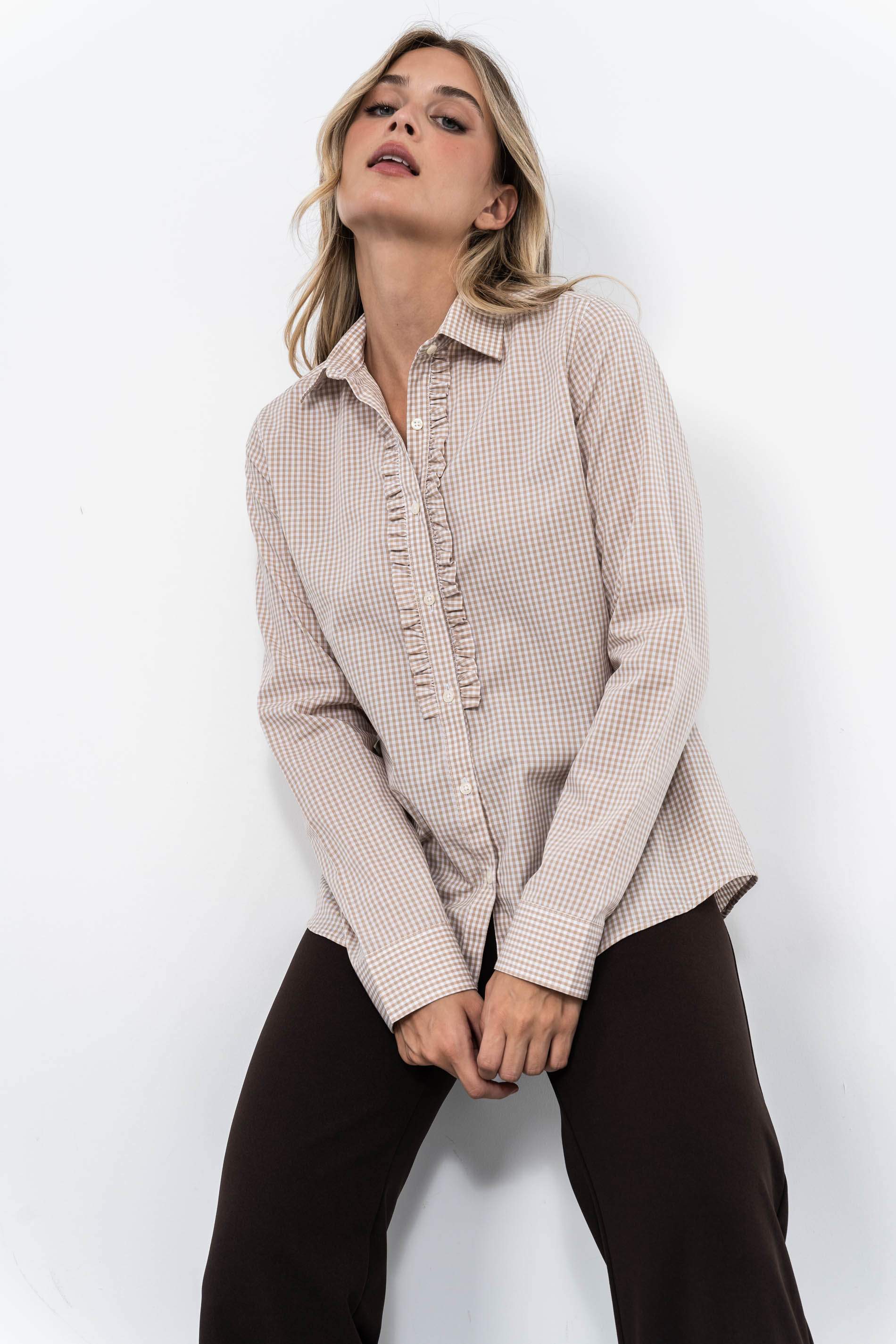 CAMISA CUADRITOS CHORRERA CAMEL