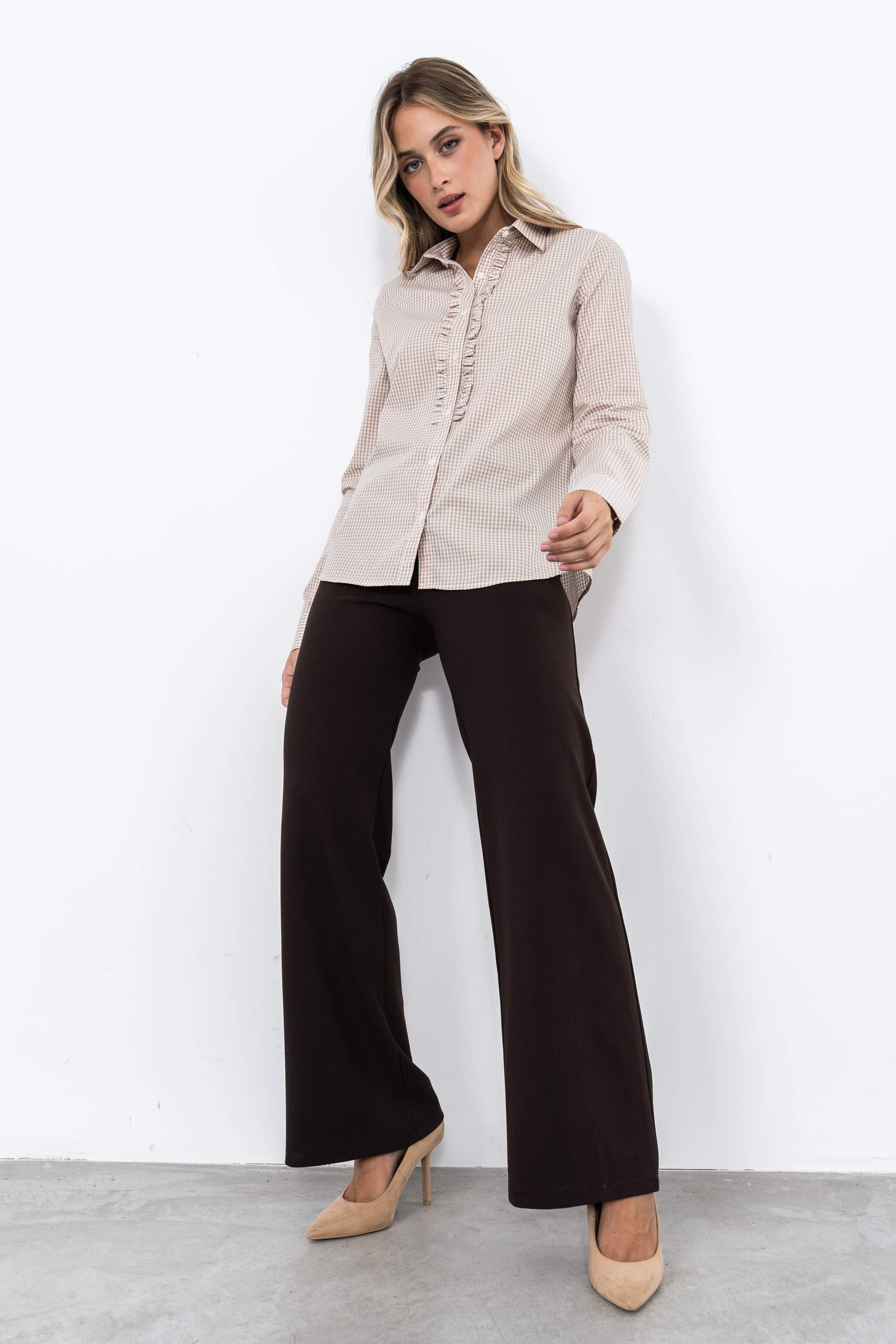 CAMISA CUADRITOS CHORRERA CAMEL