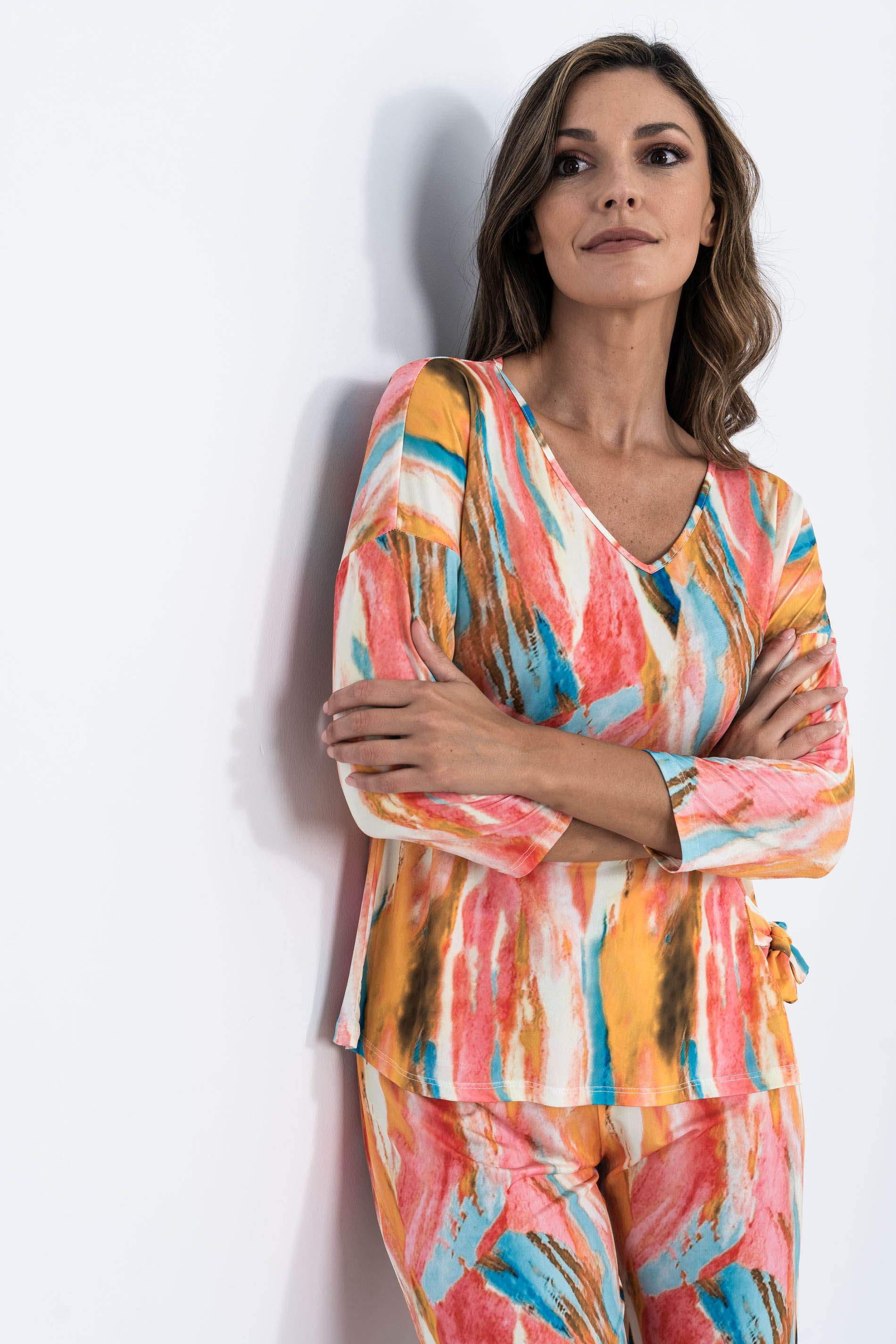 CAMISETA MANCHAS COLOR M/F