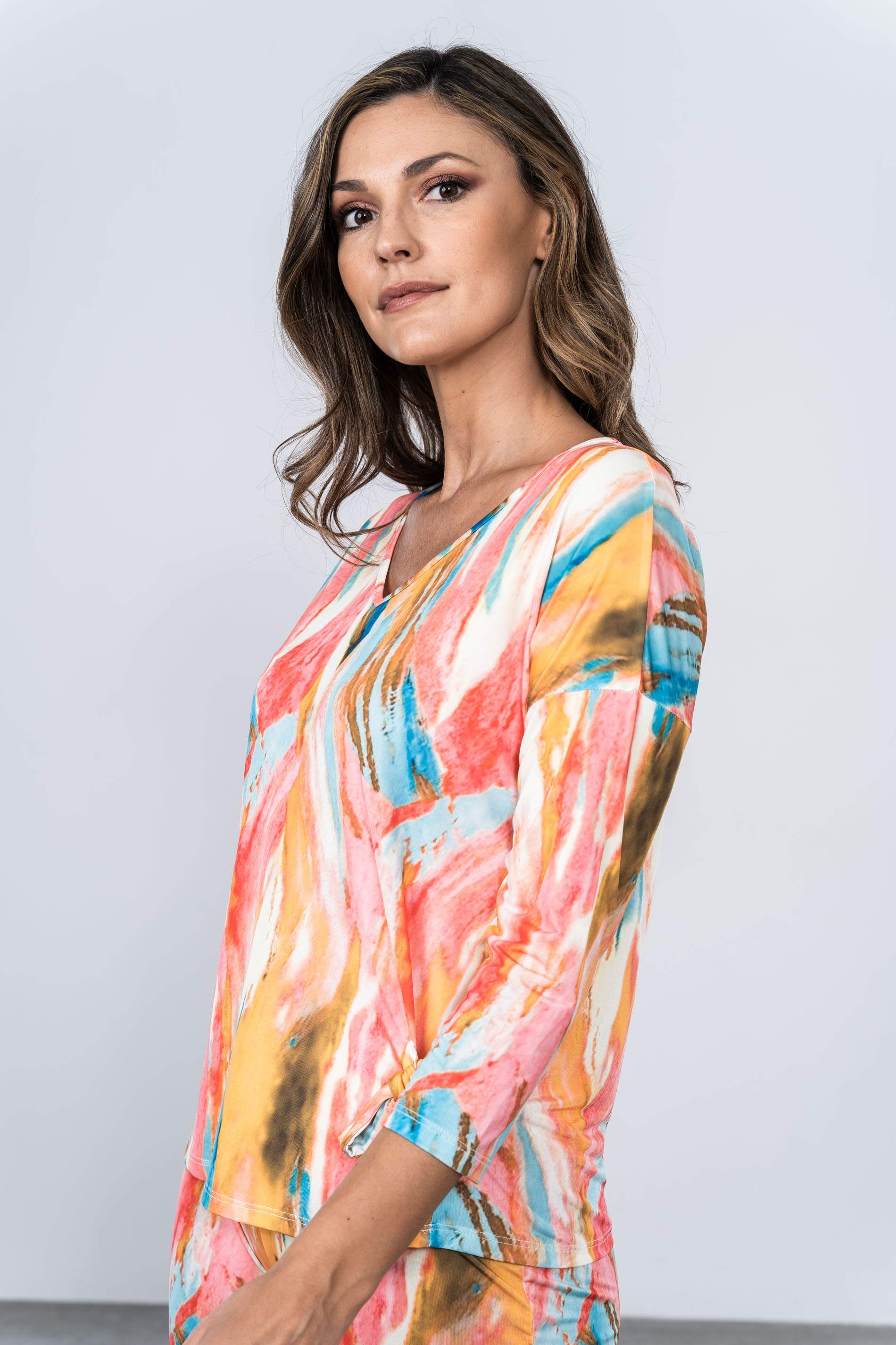 CAMISETA MANCHAS COLOR M/F