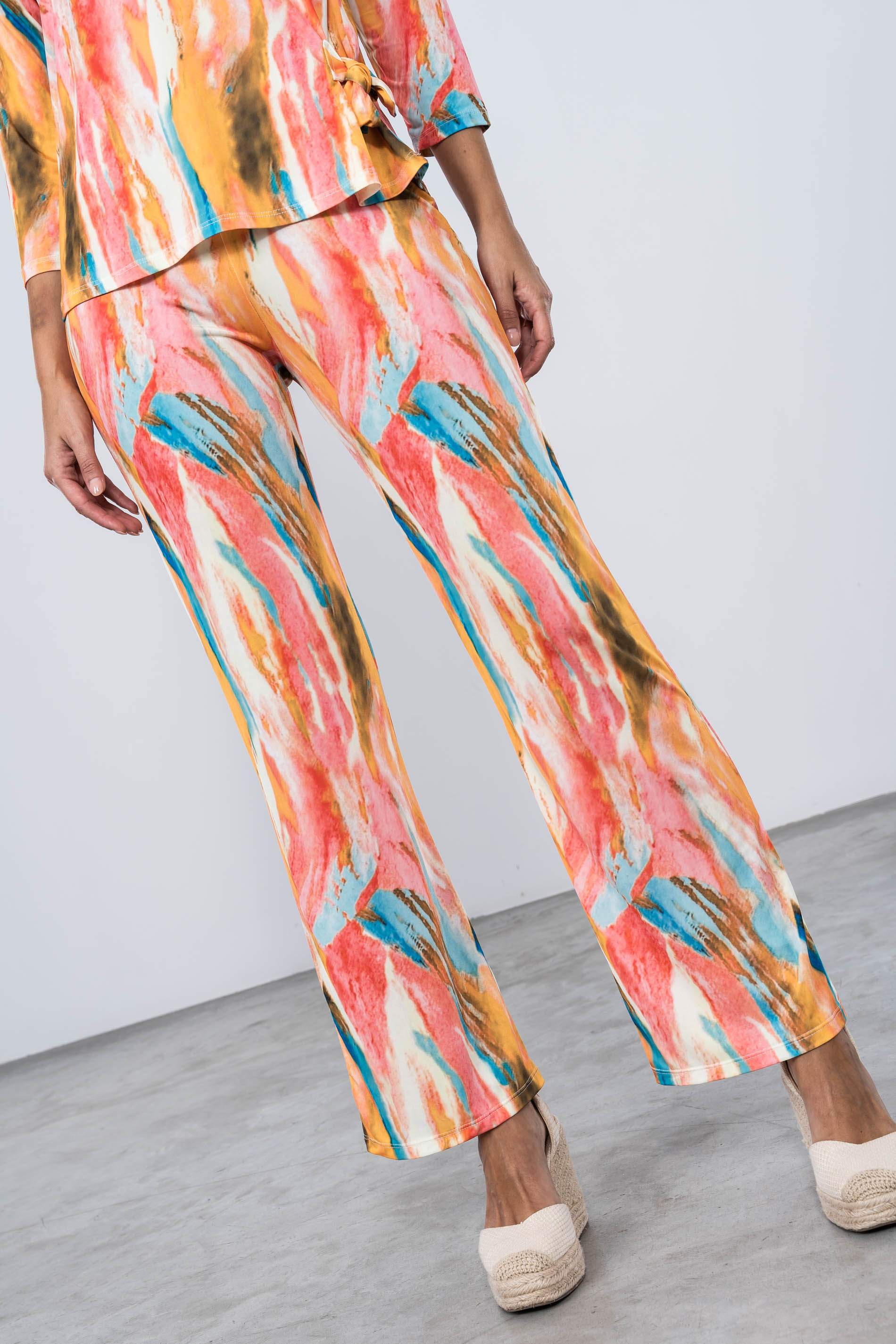 PANTALÓN MANCHAS COLOR CORAL