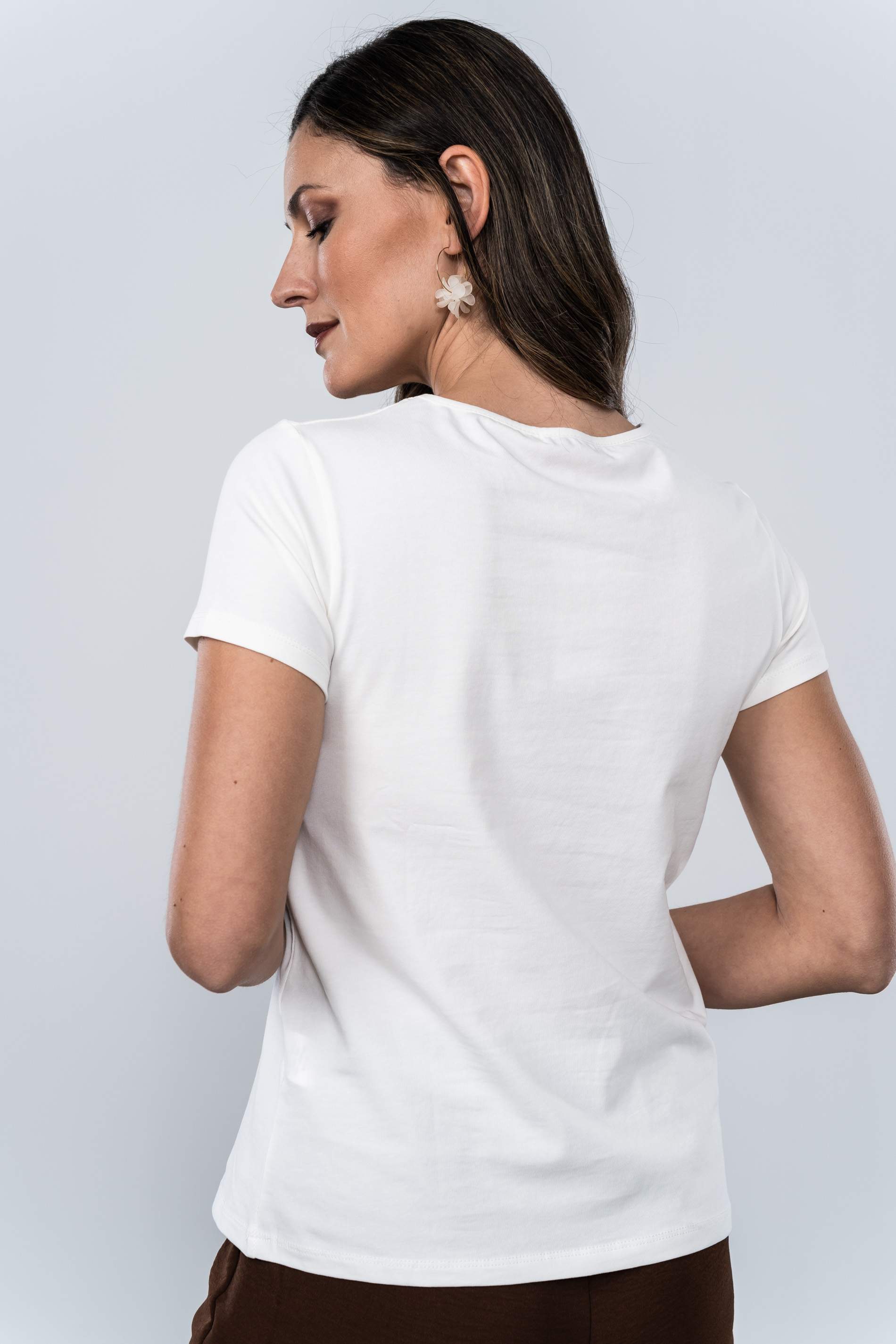 CAMISETA BORDADO CORDÓN CRUDO