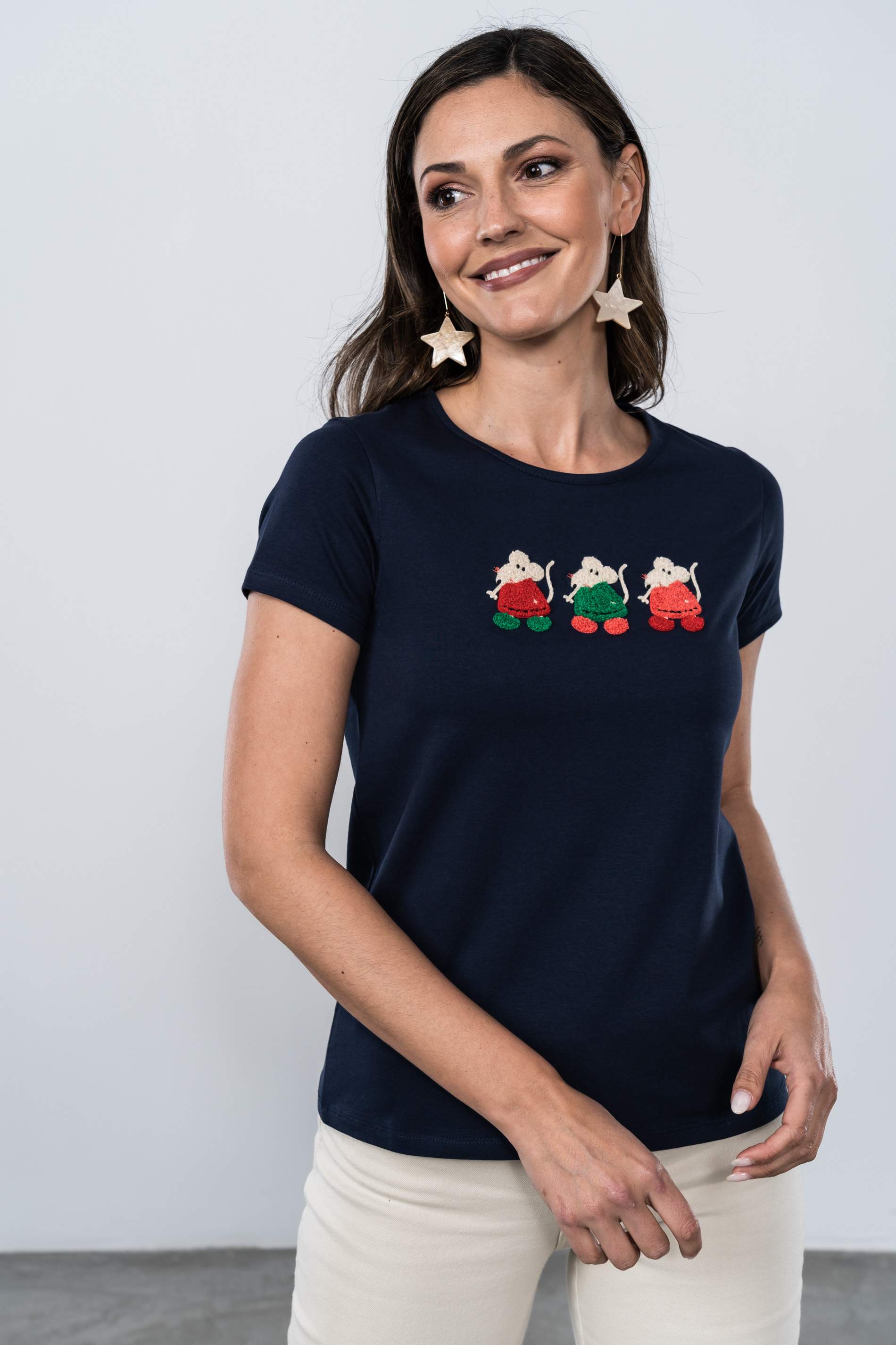 CAMISETA RATONES MARINO