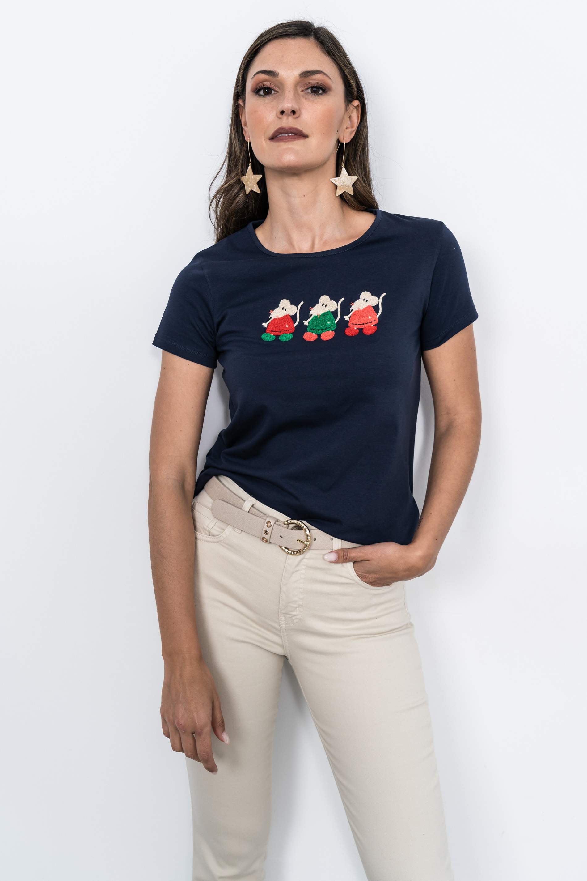 CAMISETA RATONES MARINO