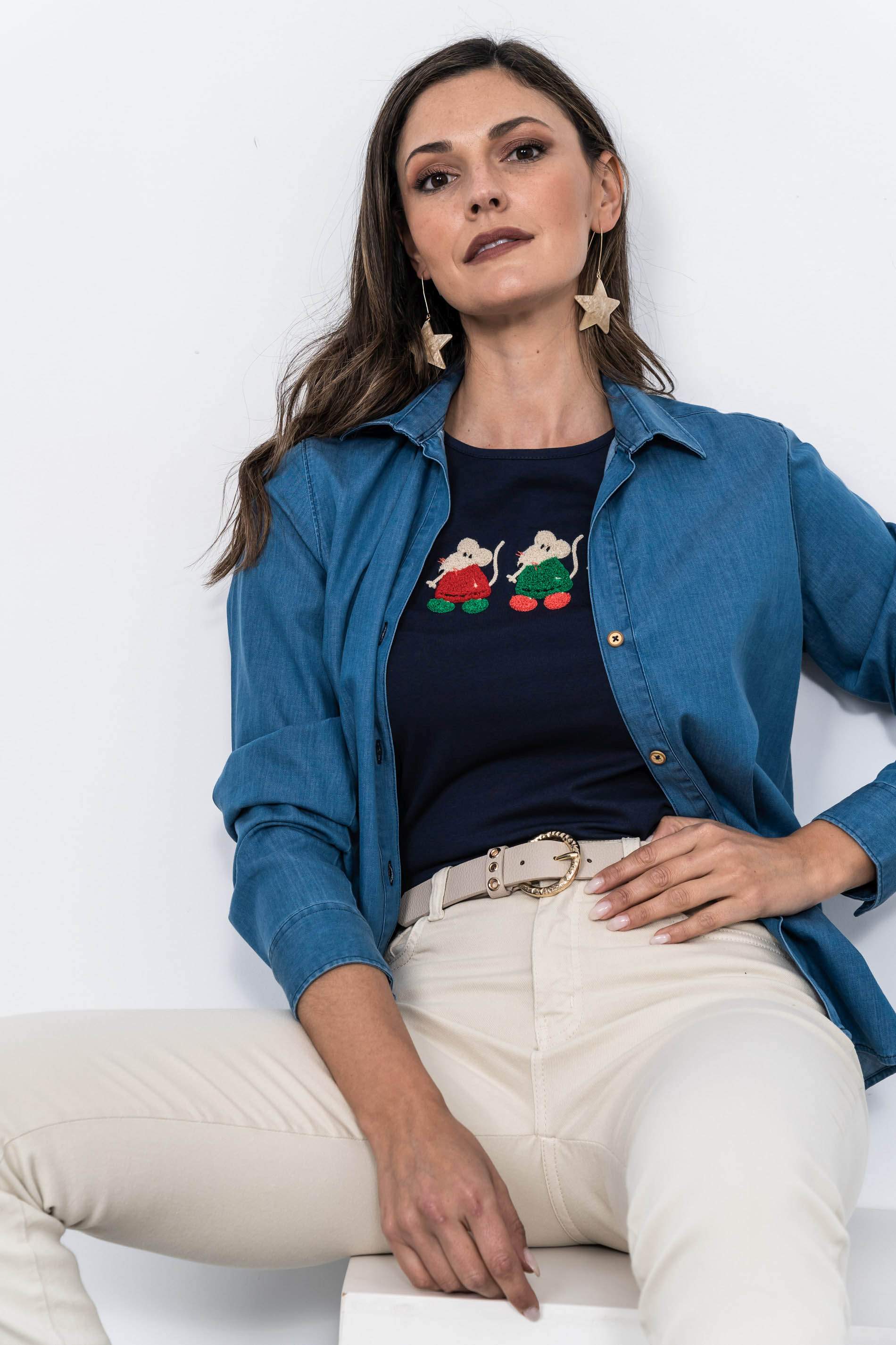 CAMISETA RATONES MARINO