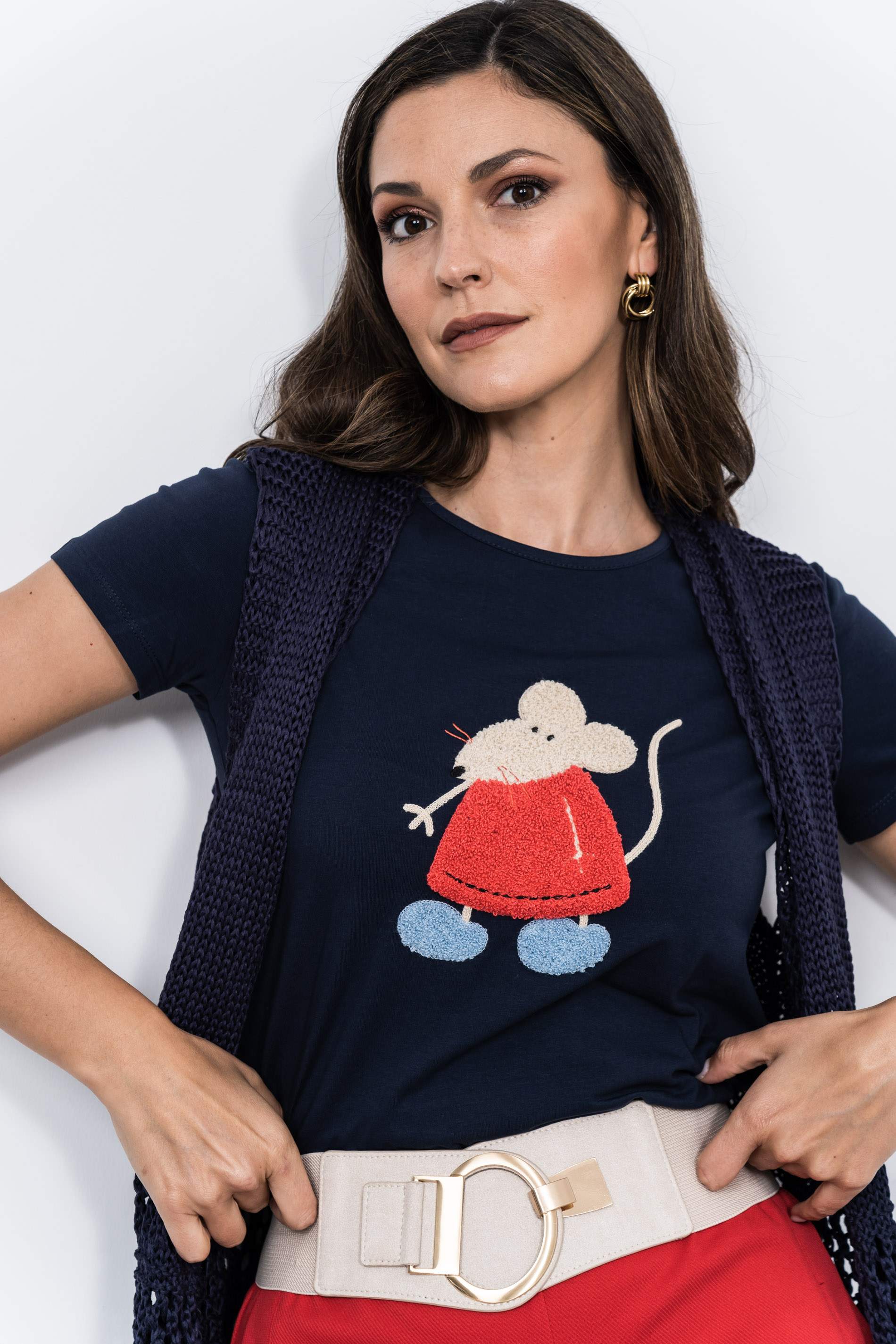 CAMISETA RATÓN RIZO MARINO