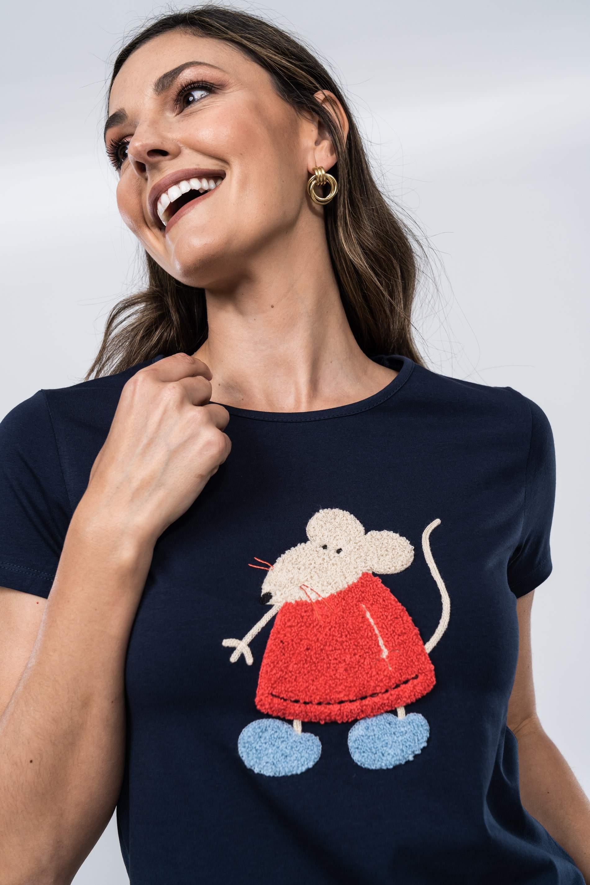 CAMISETA RATÓN RIZO MARINO