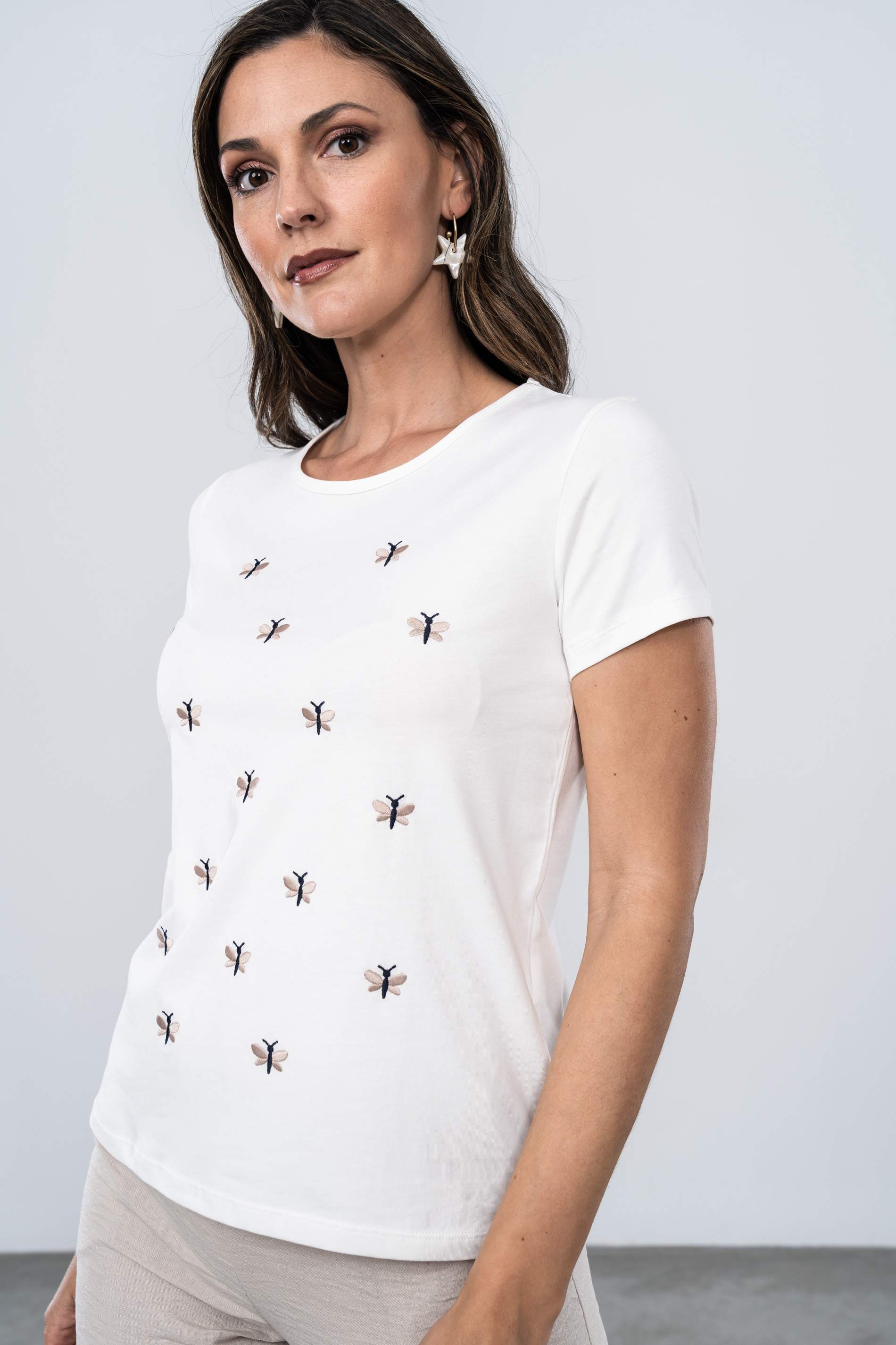 CAMISETA MARIPOSA BICOLOR