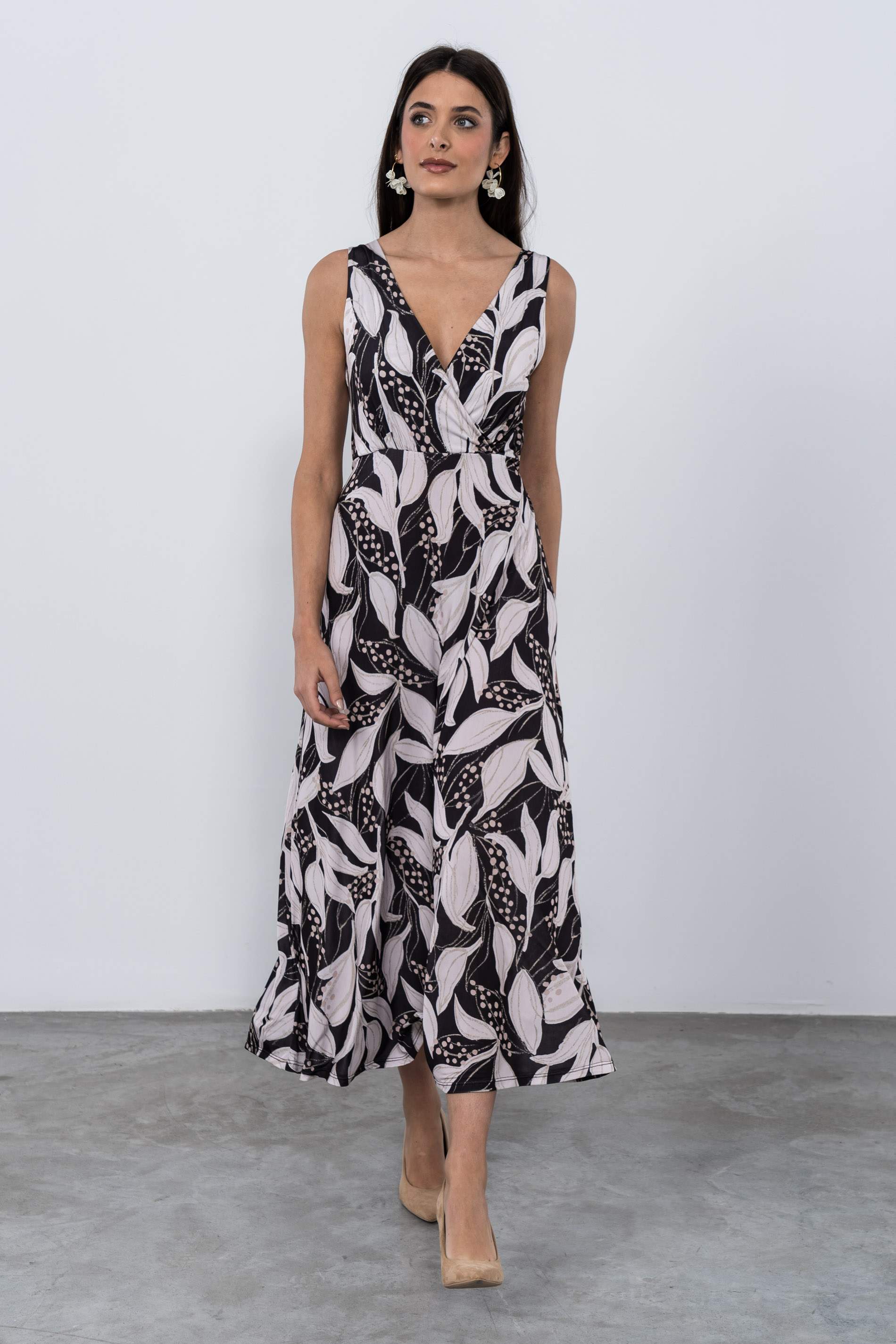 VESTIDO PUNTO HOJAS