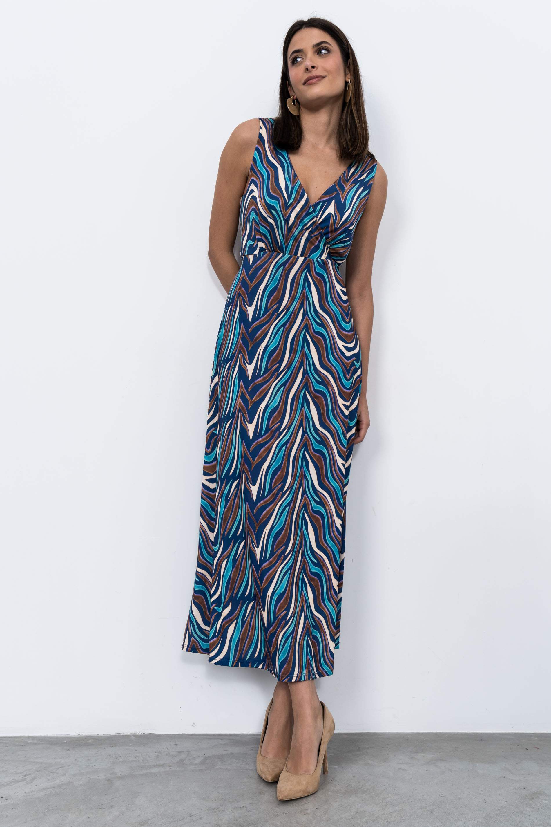 VESTIDO PUNTO CEBRA COLOR
