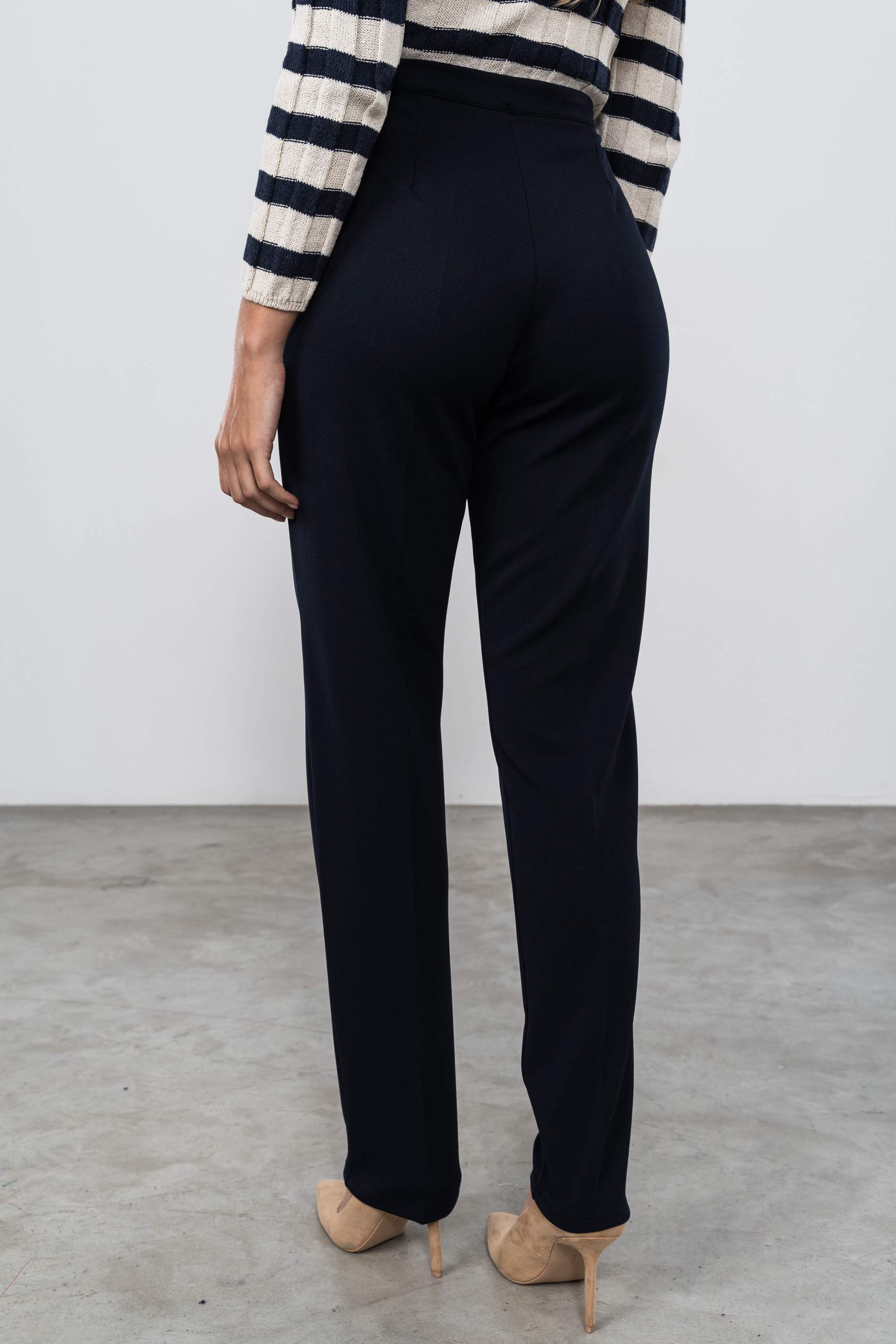 PANTALÓN PIQUÉ VESTIR MARINO