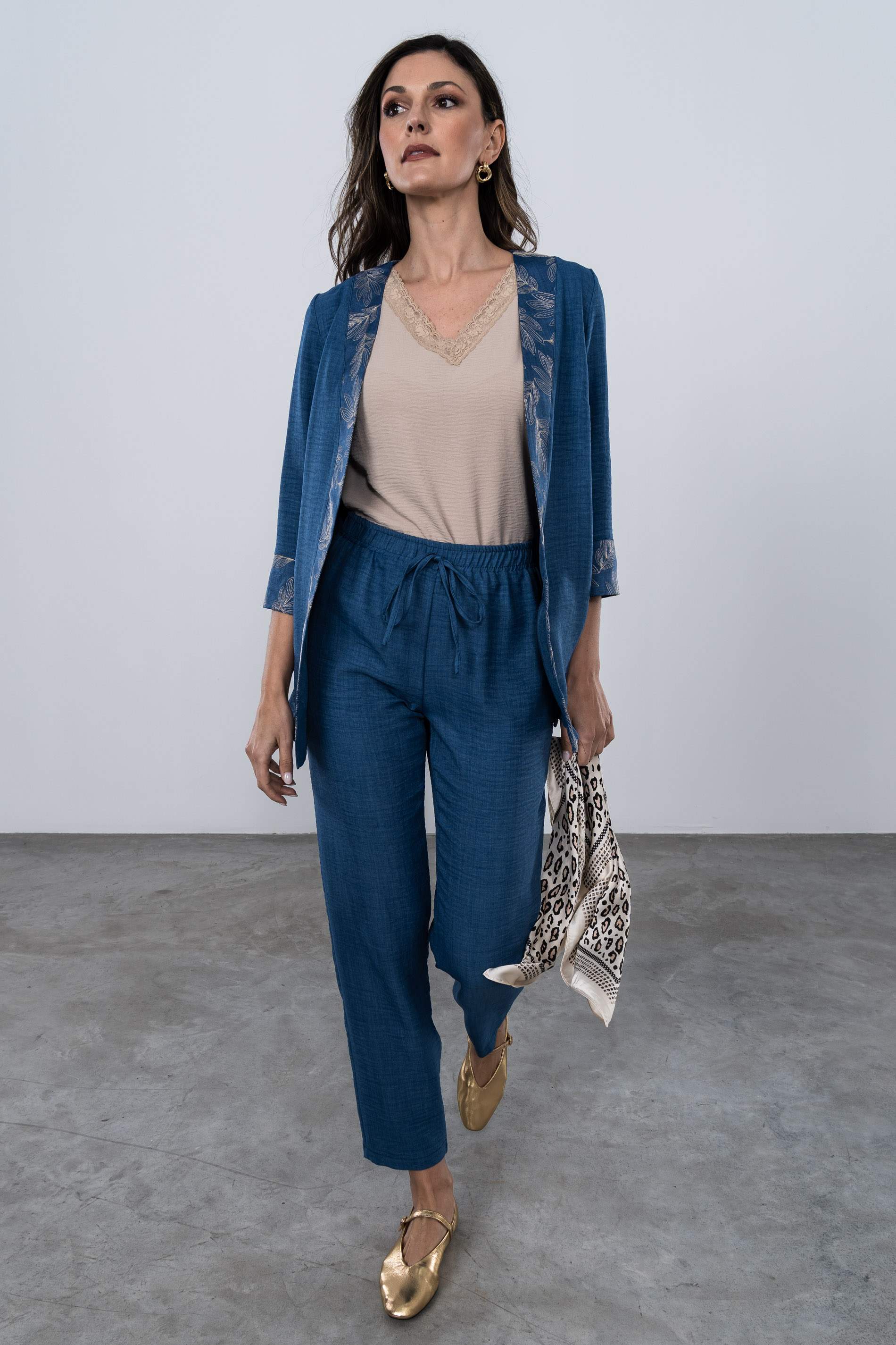 PANTALÓN HOLGADO GOMA AZUL