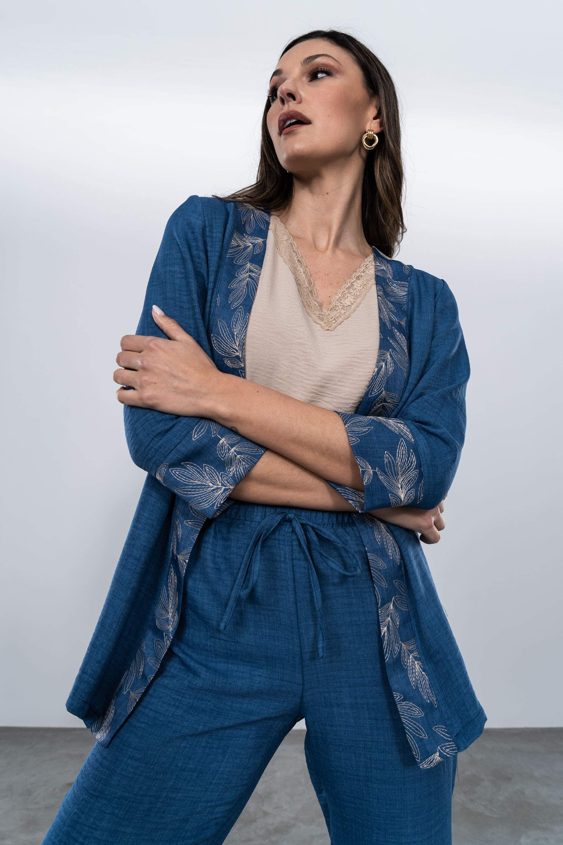PANTALÓN HOLGADO GOMA AZUL
