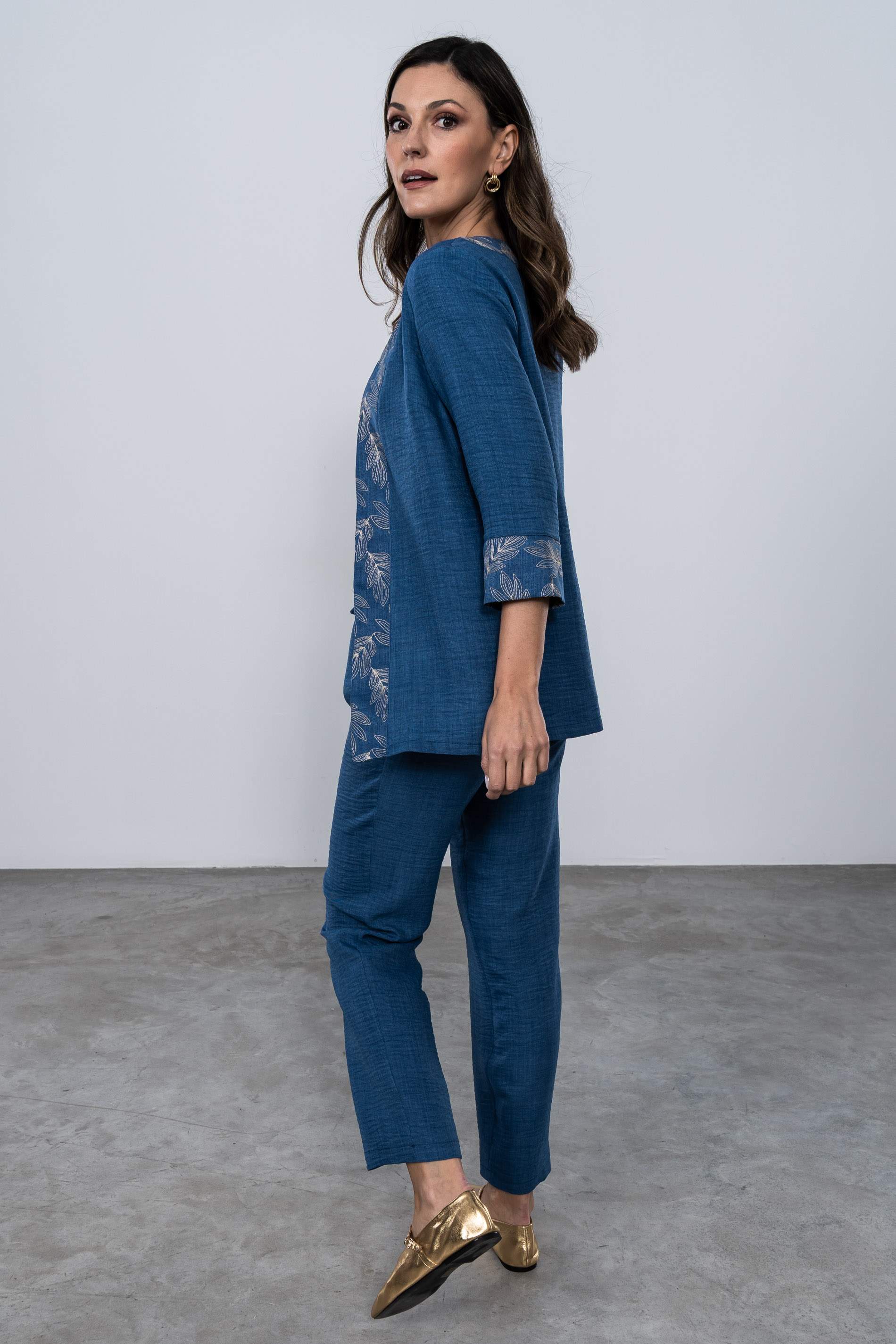PANTALÓN HOLGADO GOMA AZUL