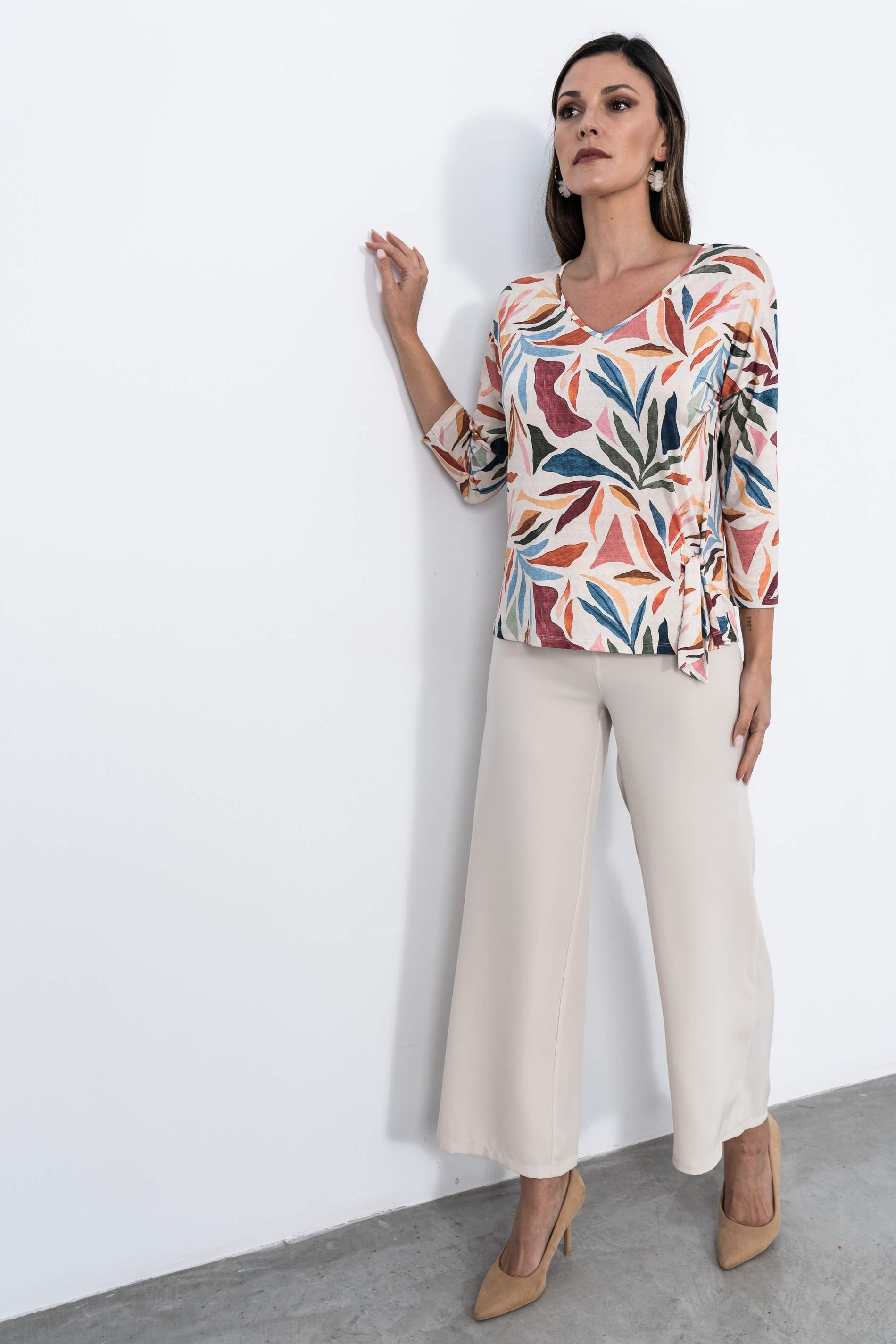 PANTALÓN VESTIR HOLGADO BEIGE
