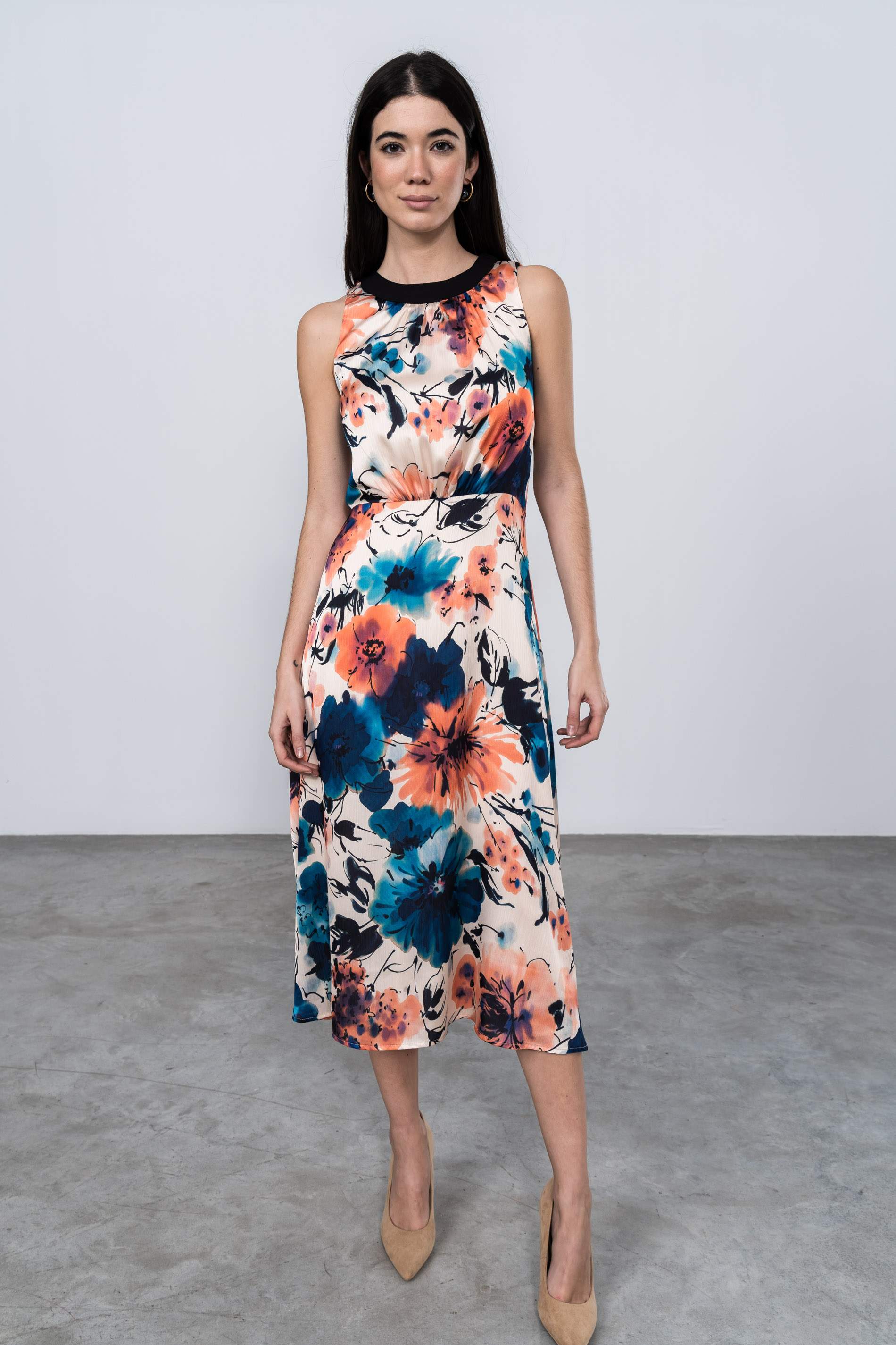 VESTIDO MIDI FLORAL