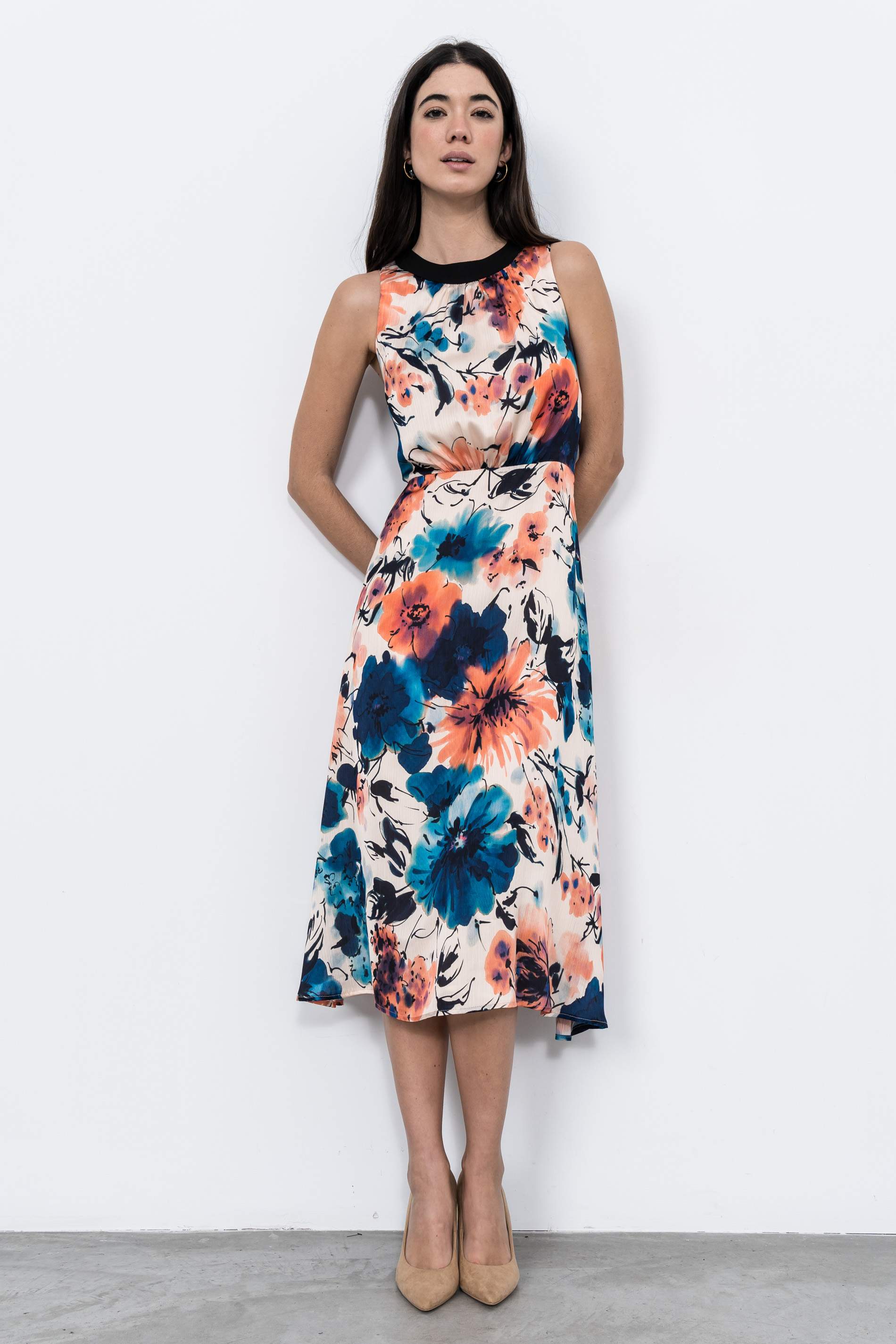 VESTIDO MIDI FLORAL