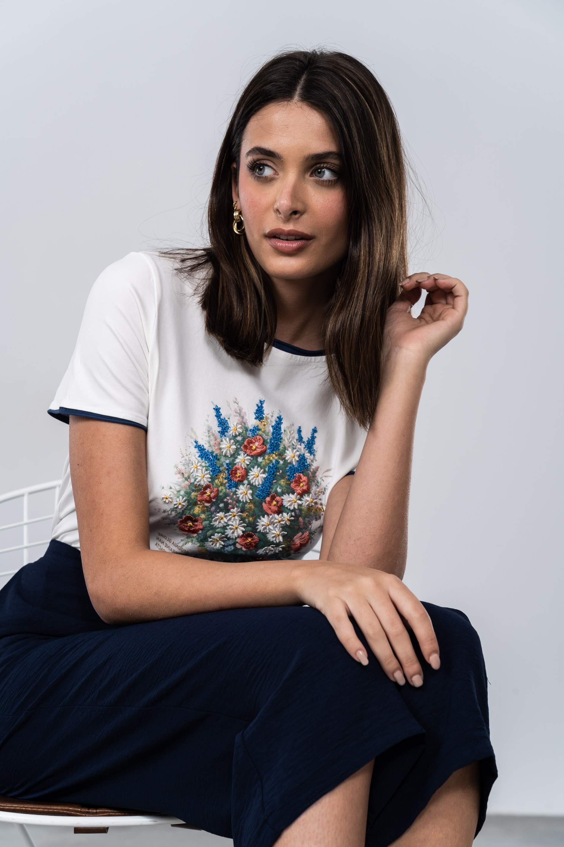 PANTALÓN CROP MARINO
