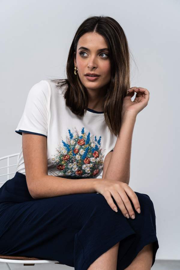 PANTALÓN CROP MARINO