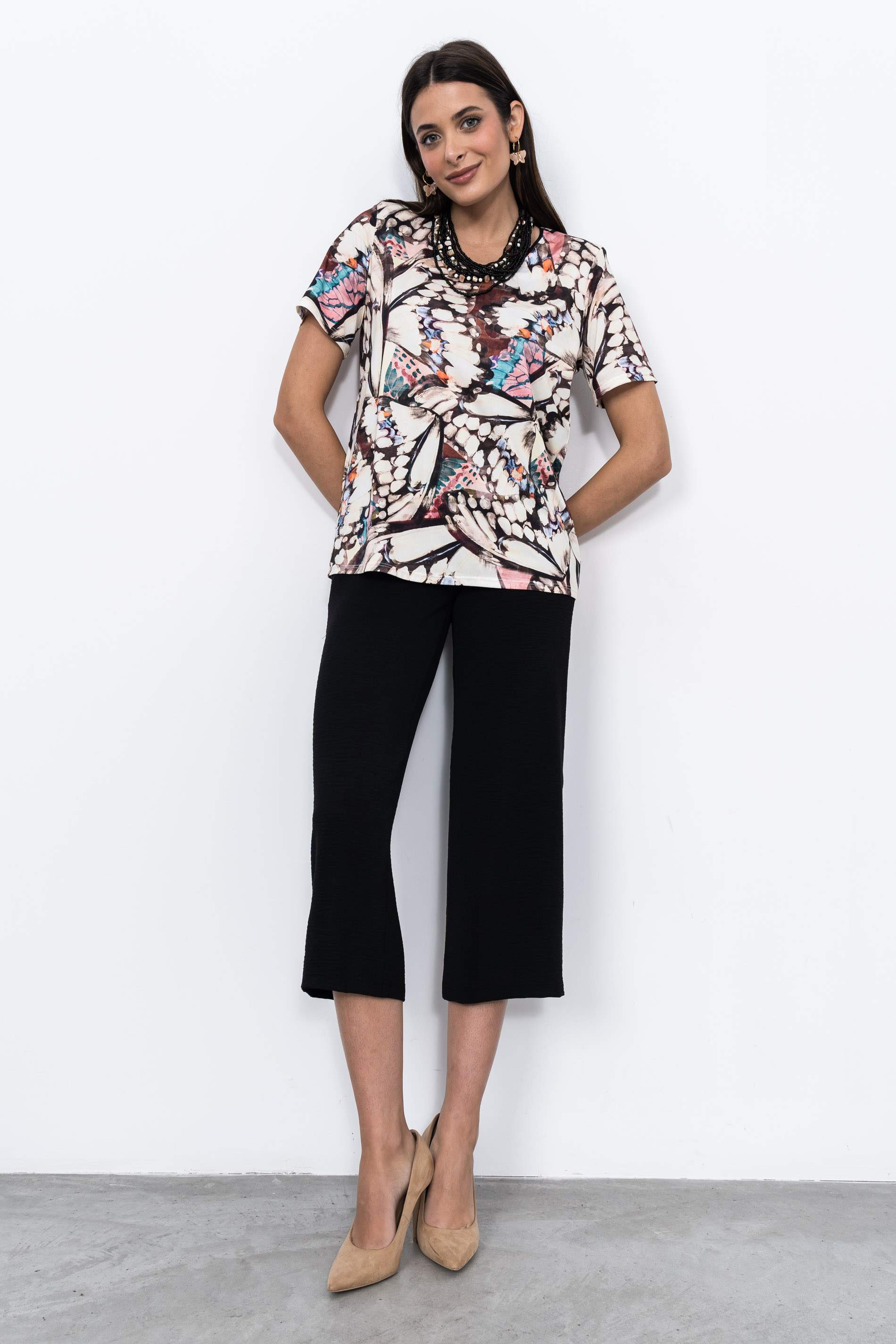 PANTALÓN CROP NEGRO