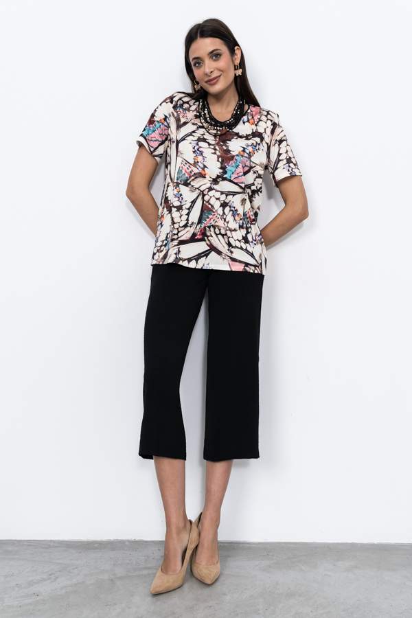 PANTALÓN CROP NEGRO