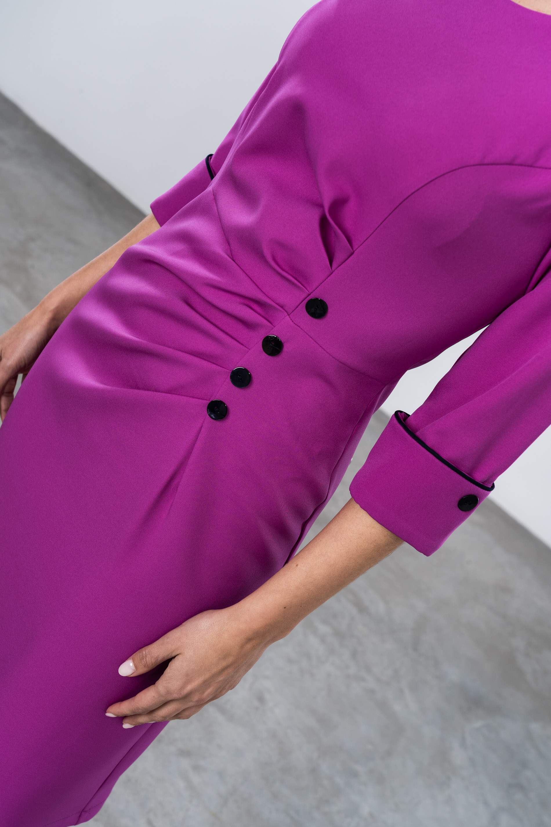 VESTIDO FRUNCES BOTONES BUGANVILLA