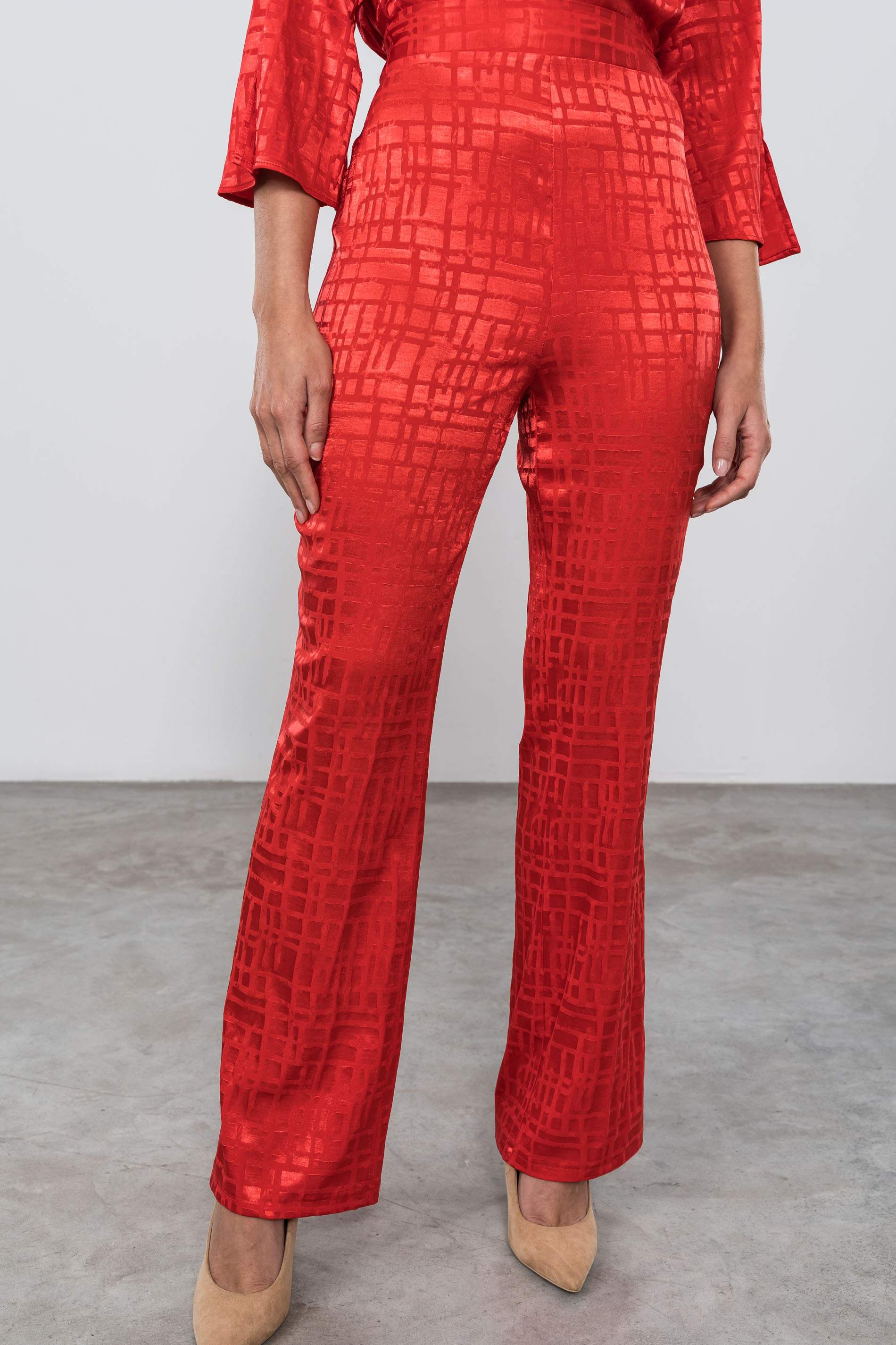 PANTALÓN SATINADO FANTASÍA ROJO