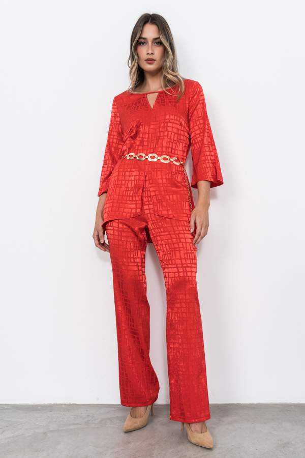 PANTALÓN SATINADO FANTASÍA ROJO
