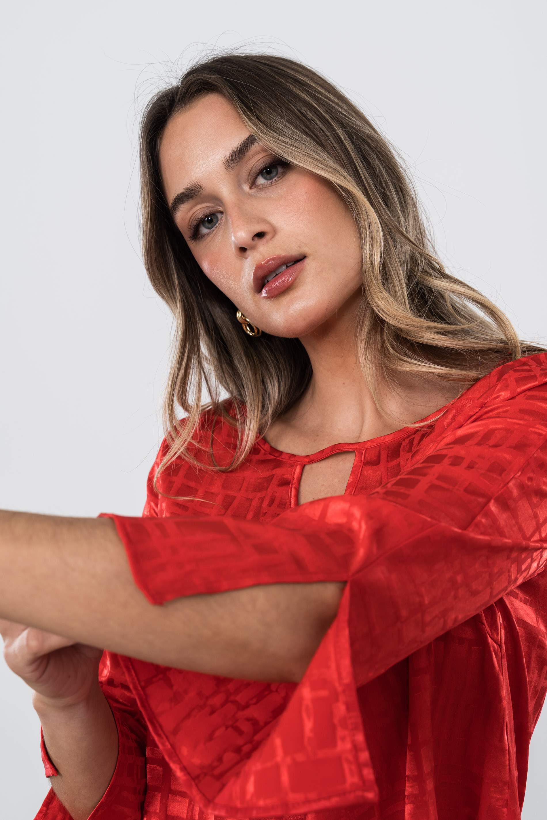 BLUSÓN JACQUARD SATINADO