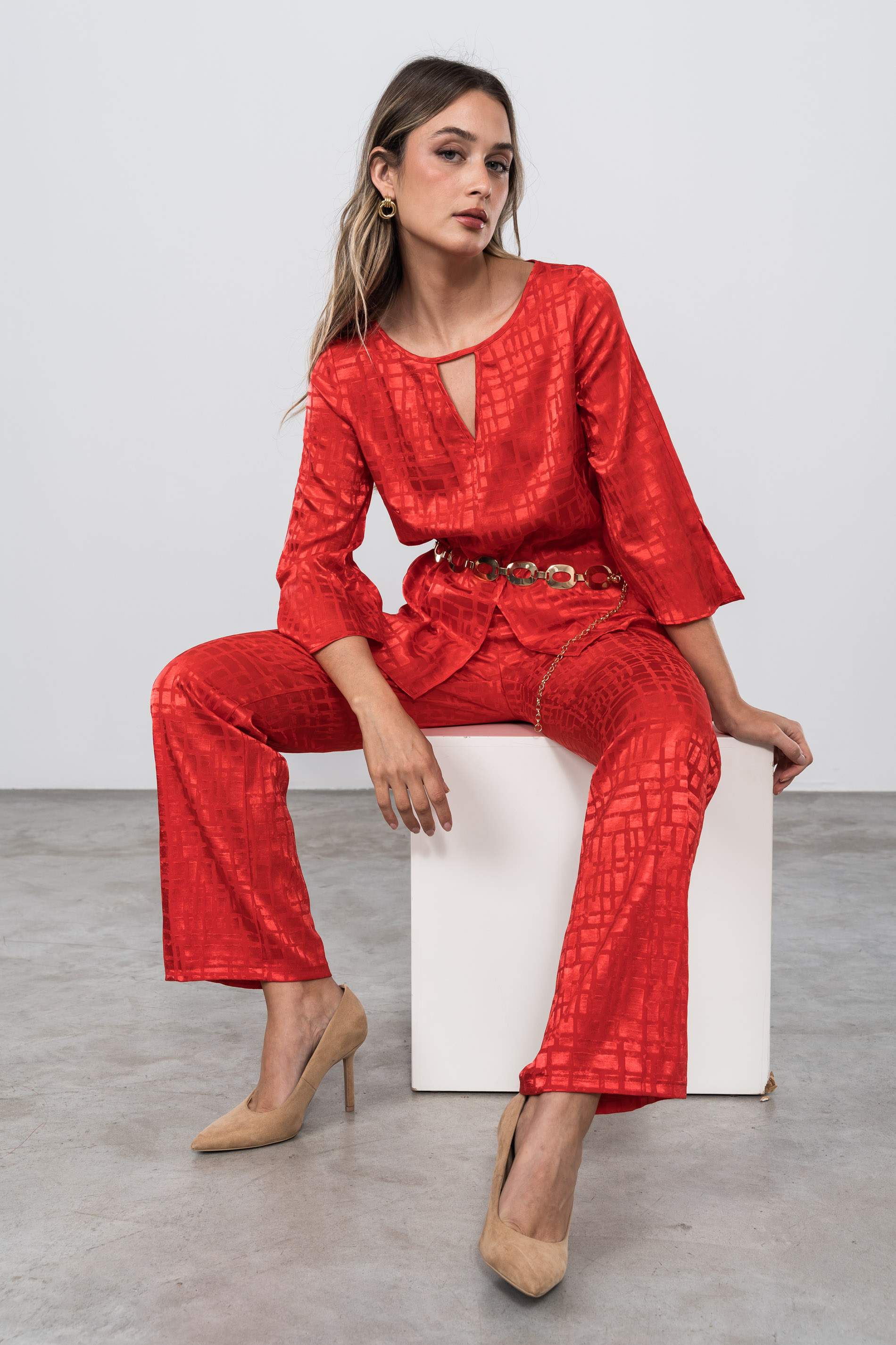 BLUSÓN JACQUARD SATINADO