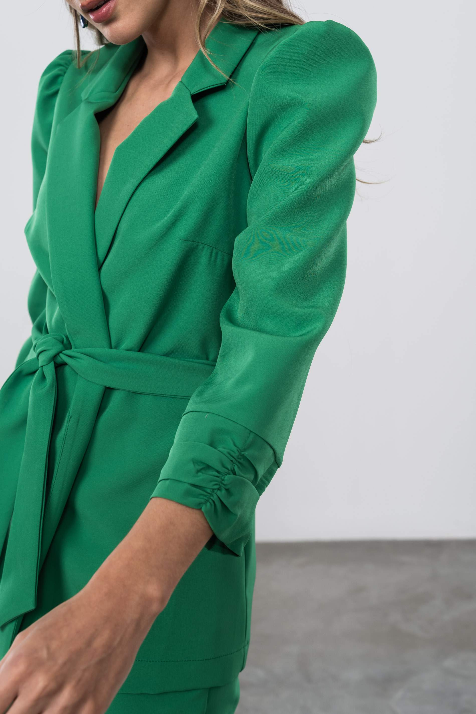 CHAQUETA PUÑO FRUNCES VERDE