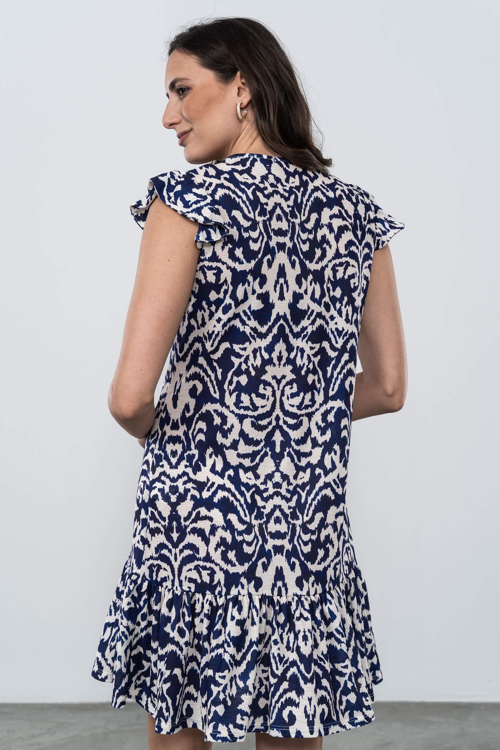 VESTIDO BOTONES BICOLOR
